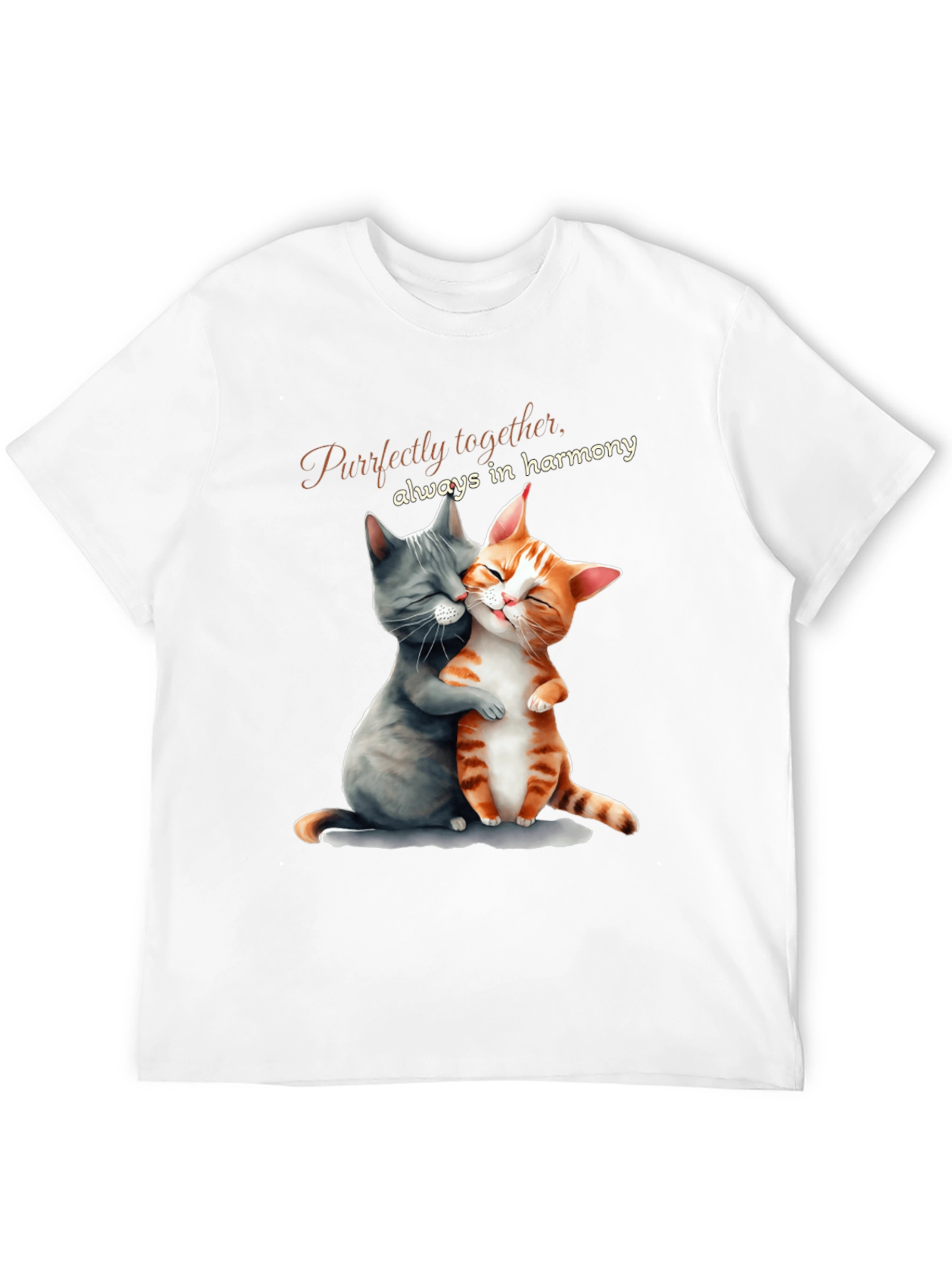 Purrfectly Together T-Shirt: Cat Lovers Harmony