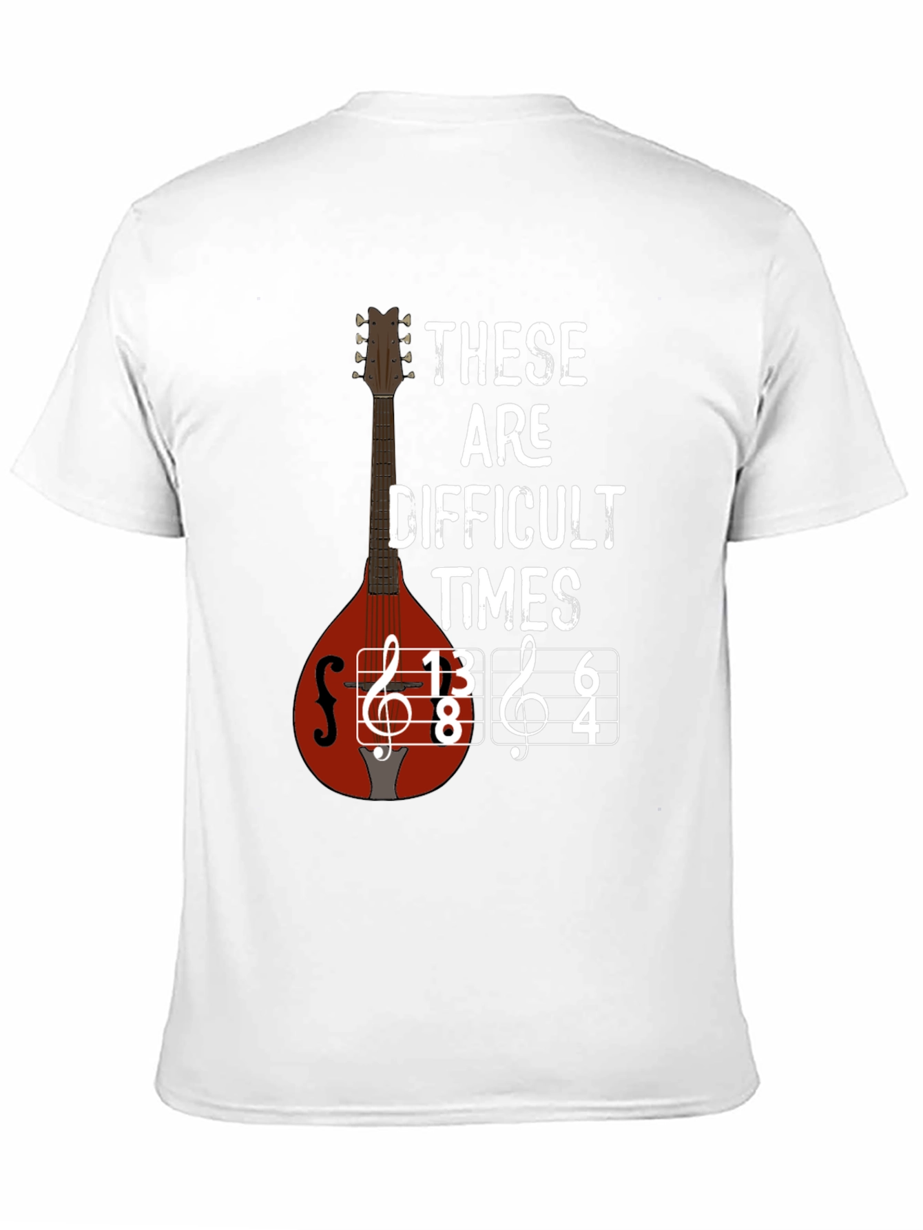 Difficult Times Music T-Shirt - Mandolin Graphic Tee