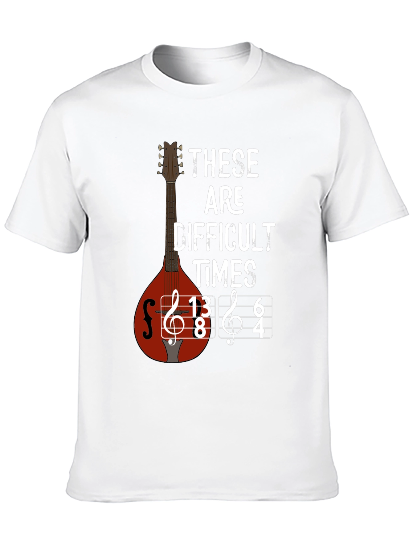 Difficult Times Music T-Shirt - Mandolin Graphic Tee