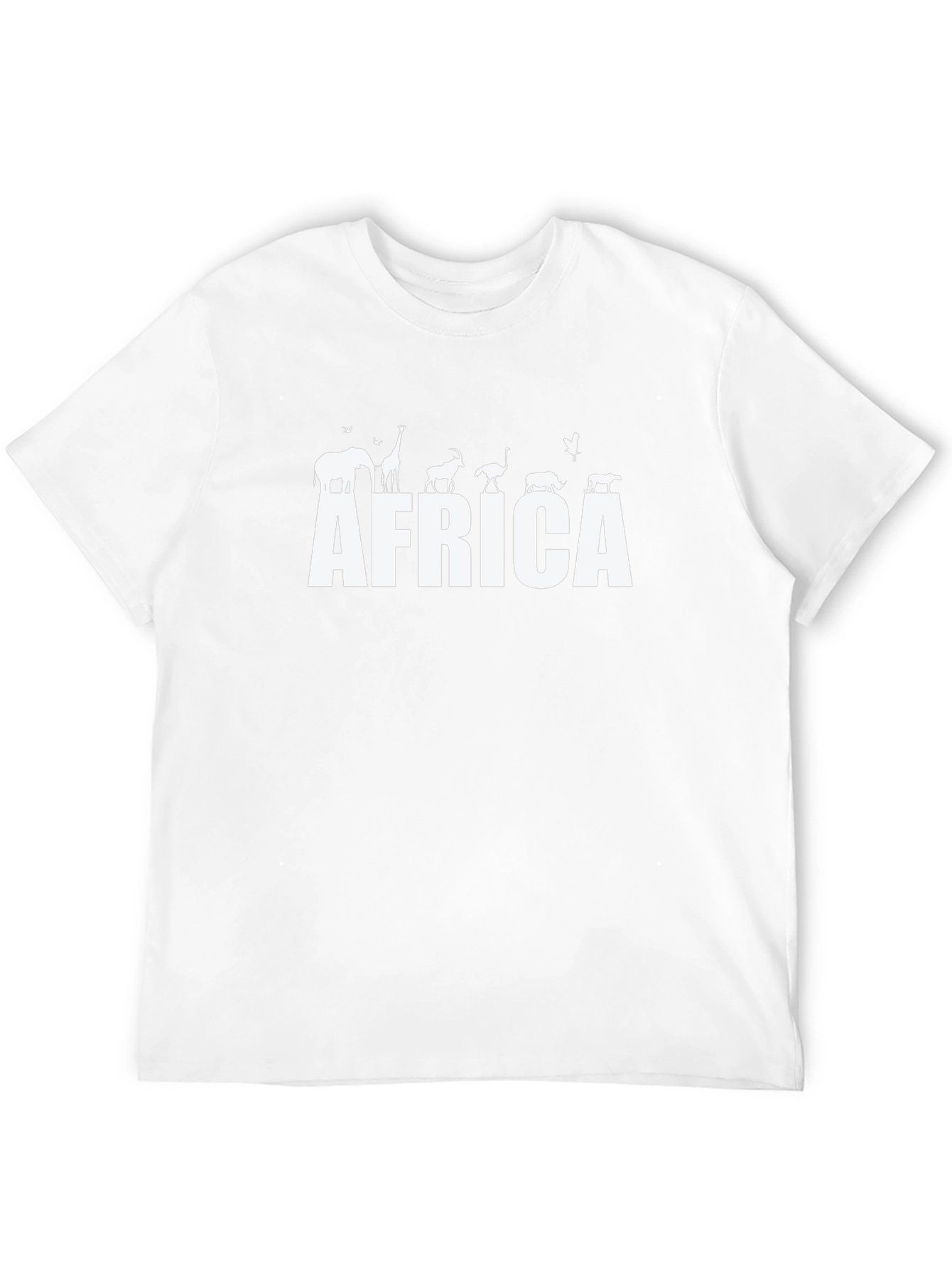Africa Wildlife Silhouette Graphic Tee - Black