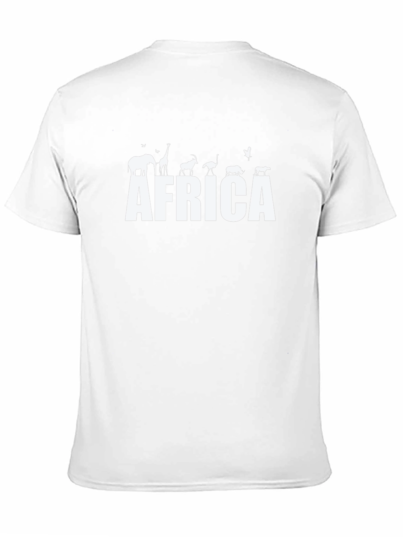 Africa Wildlife Silhouette Graphic Tee - Black