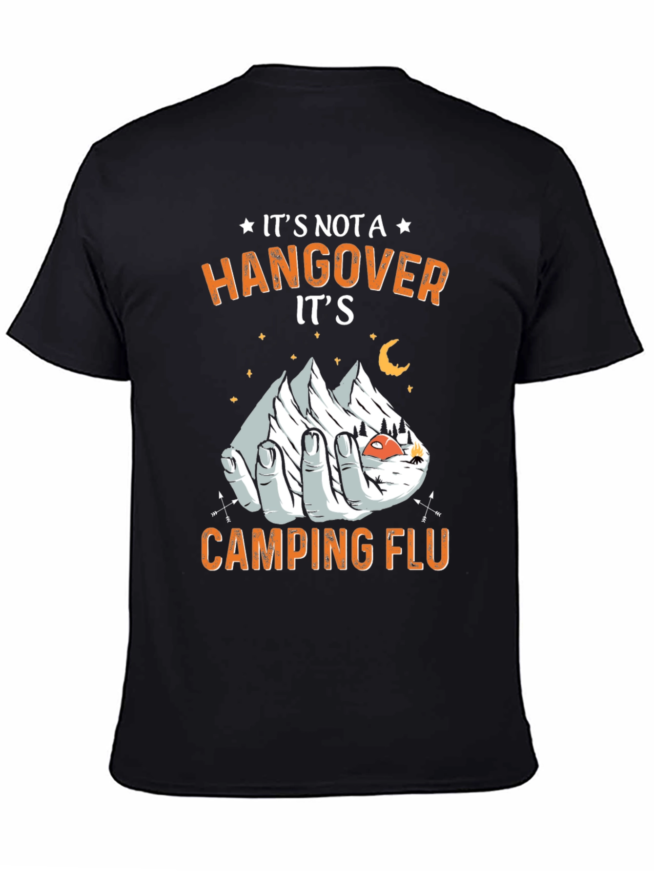 Camping Flu Graphic Tee -  Novelty T-Shirt
