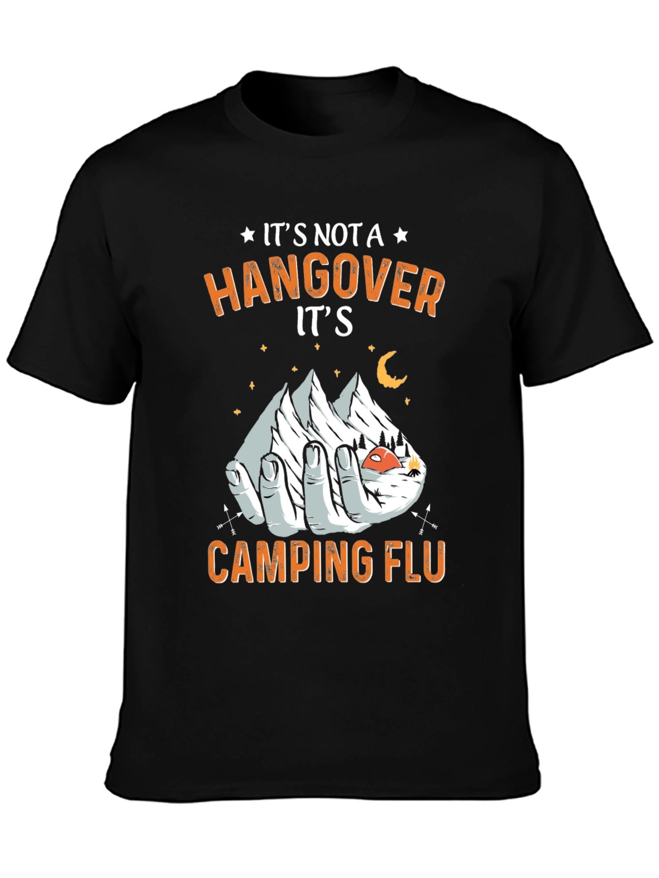 Camping Flu Graphic Tee -  Novelty T-Shirt