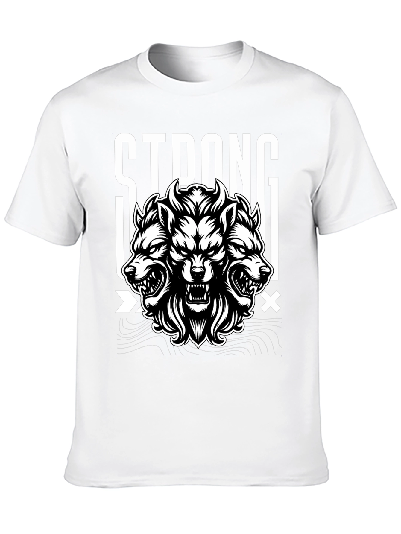 Strong Wolf Graphic Tee - Black