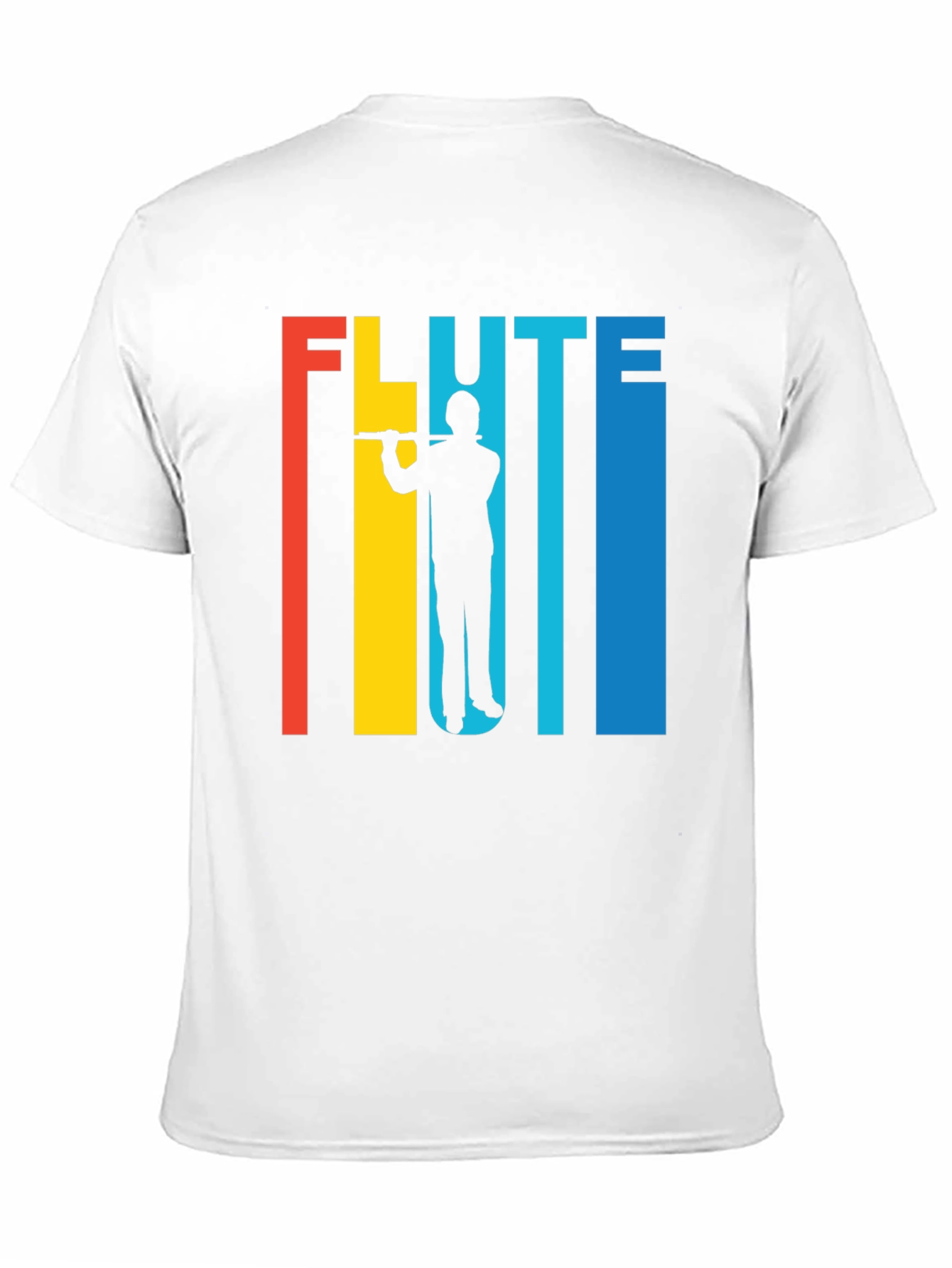 Retro Flute Player Graphic Tee - Music Lover Shirt
