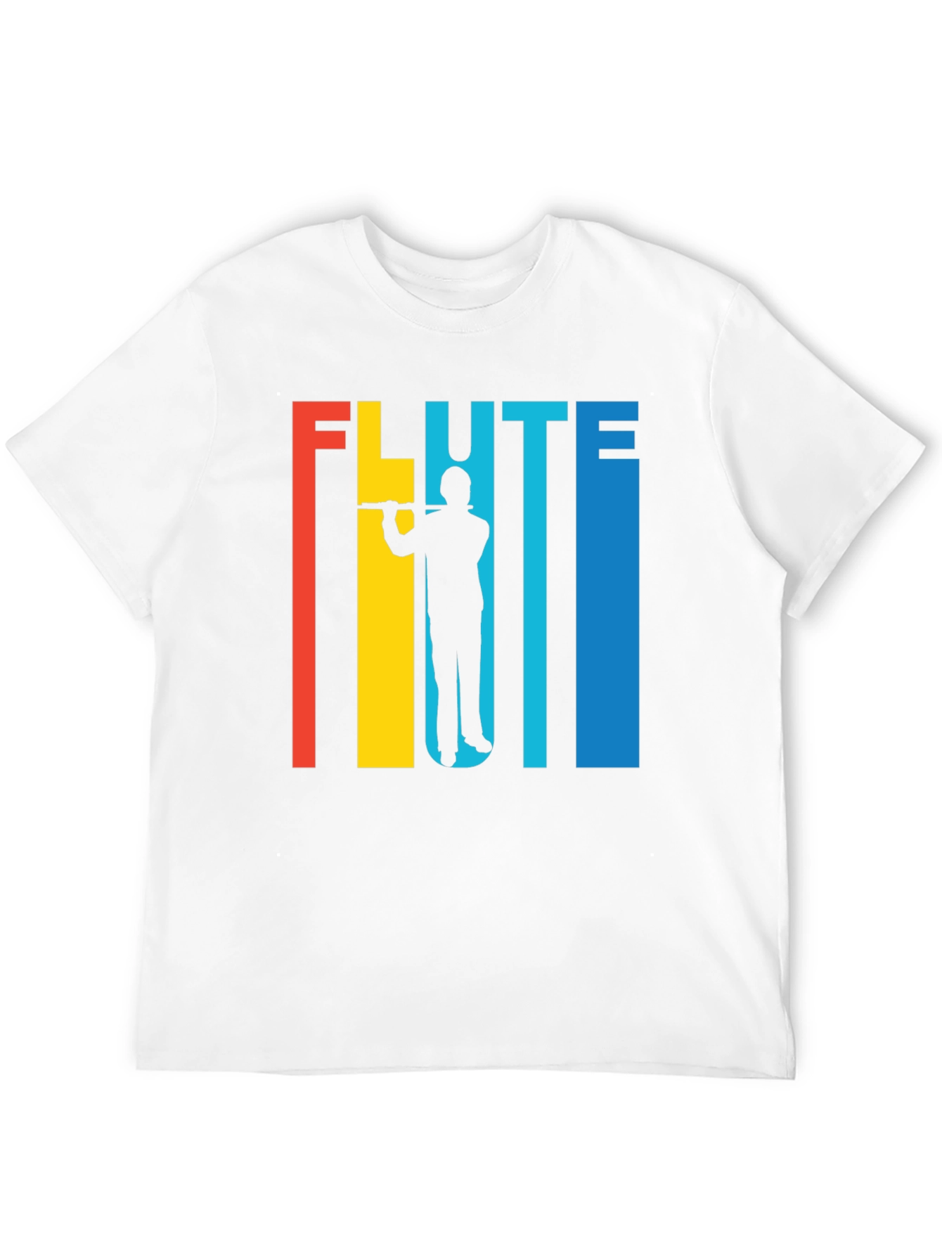 Retro Flute Player Graphic Tee - Music Lover Shirt