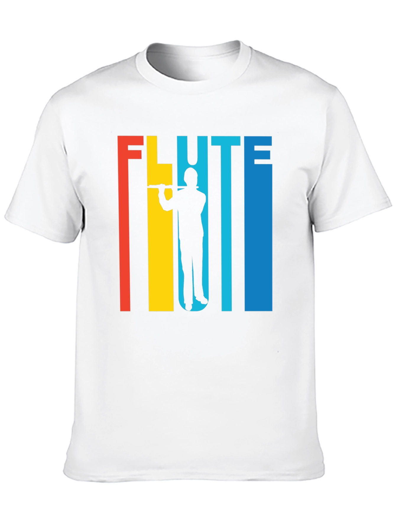 Retro Flute Player Graphic Tee - Music Lover Shirt