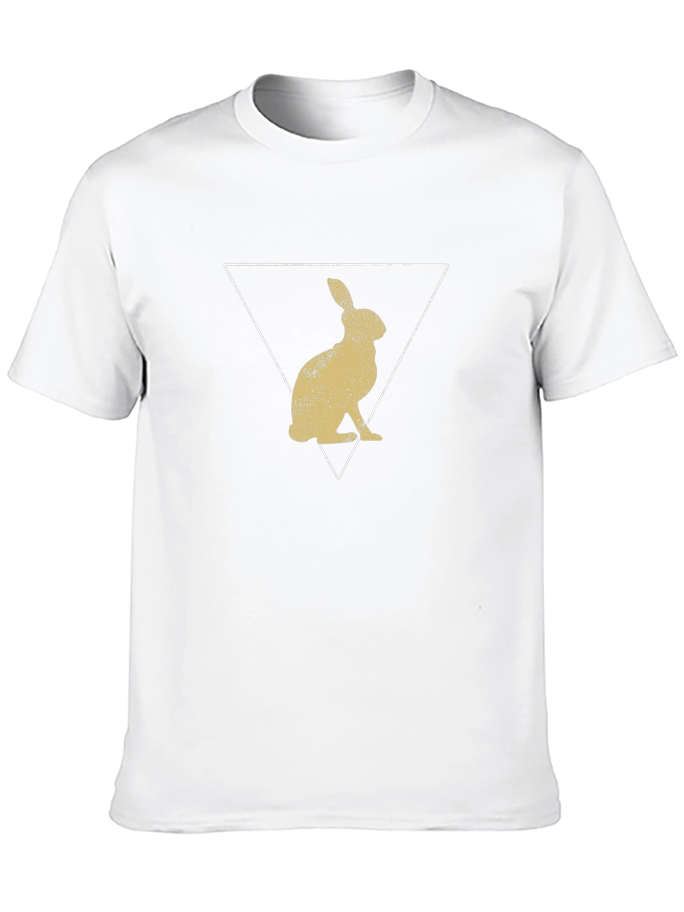 Rabbit Triangle Graphic Tee - Modern Design