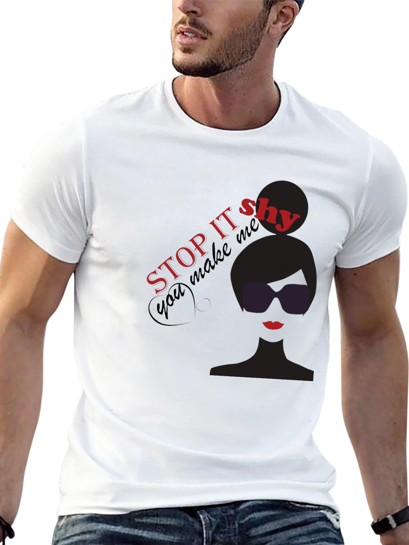 Stop It Shy Graphic Print T-Shirt