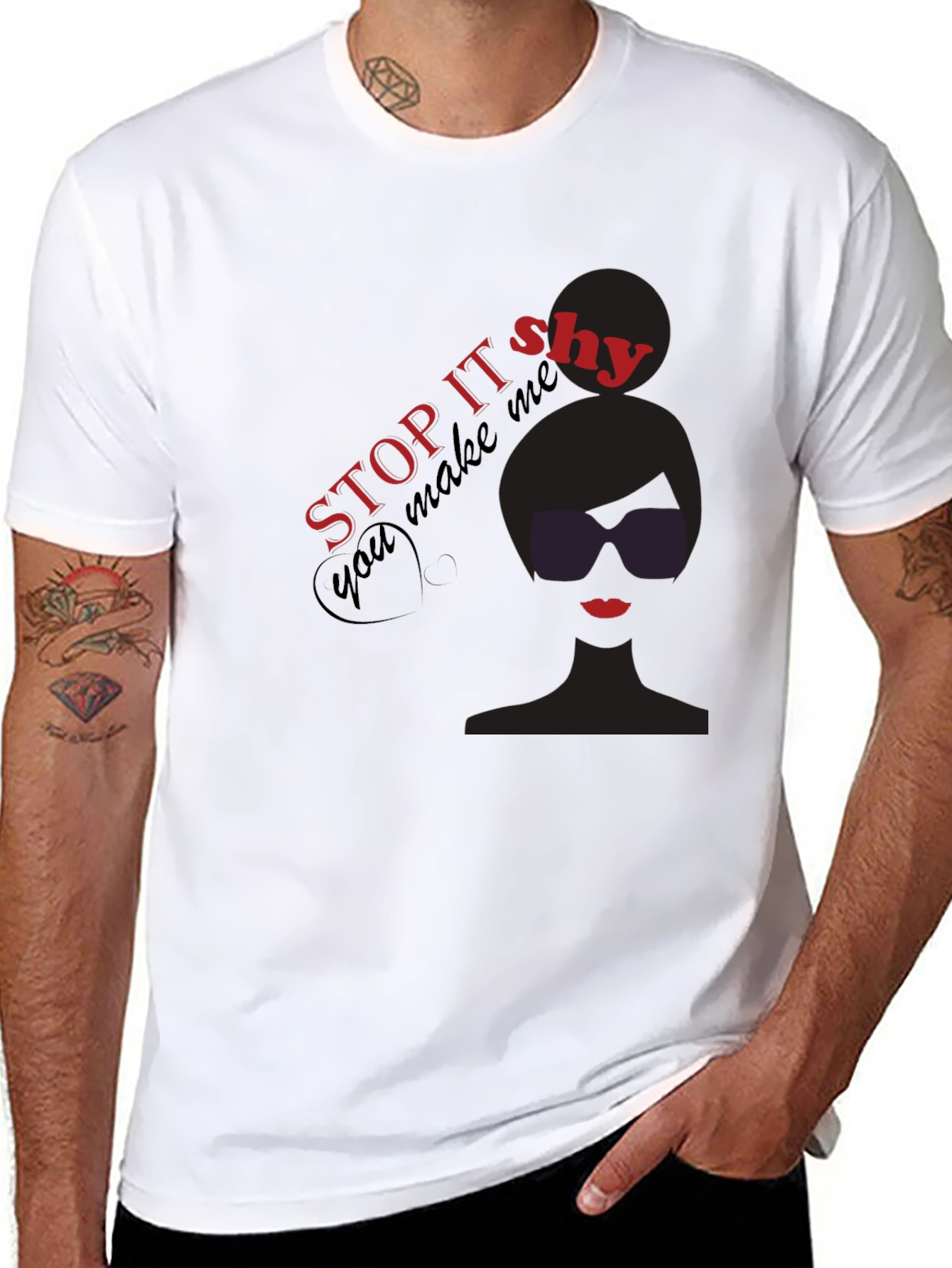 Stop It Shy Graphic Print T-Shirt