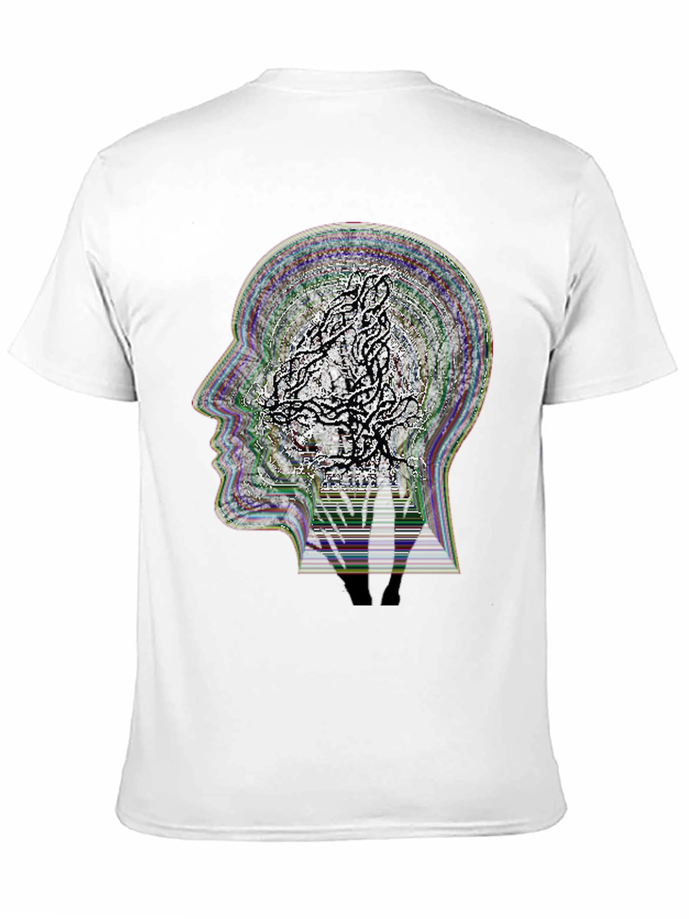 Psychedelic Mind Tree Graphic Tee - Black
