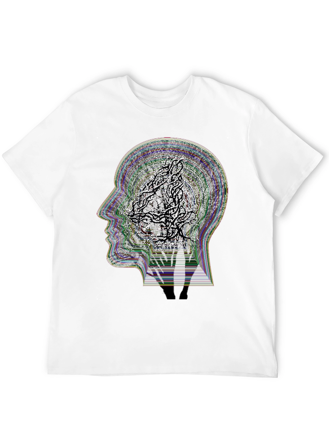 Psychedelic Mind Tree Graphic Tee - Black