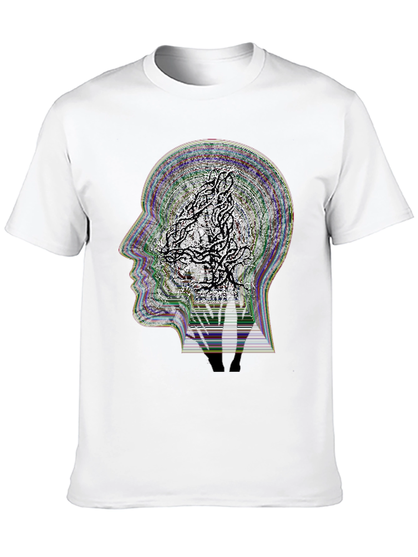 Psychedelic Mind Tree Graphic Tee - Black