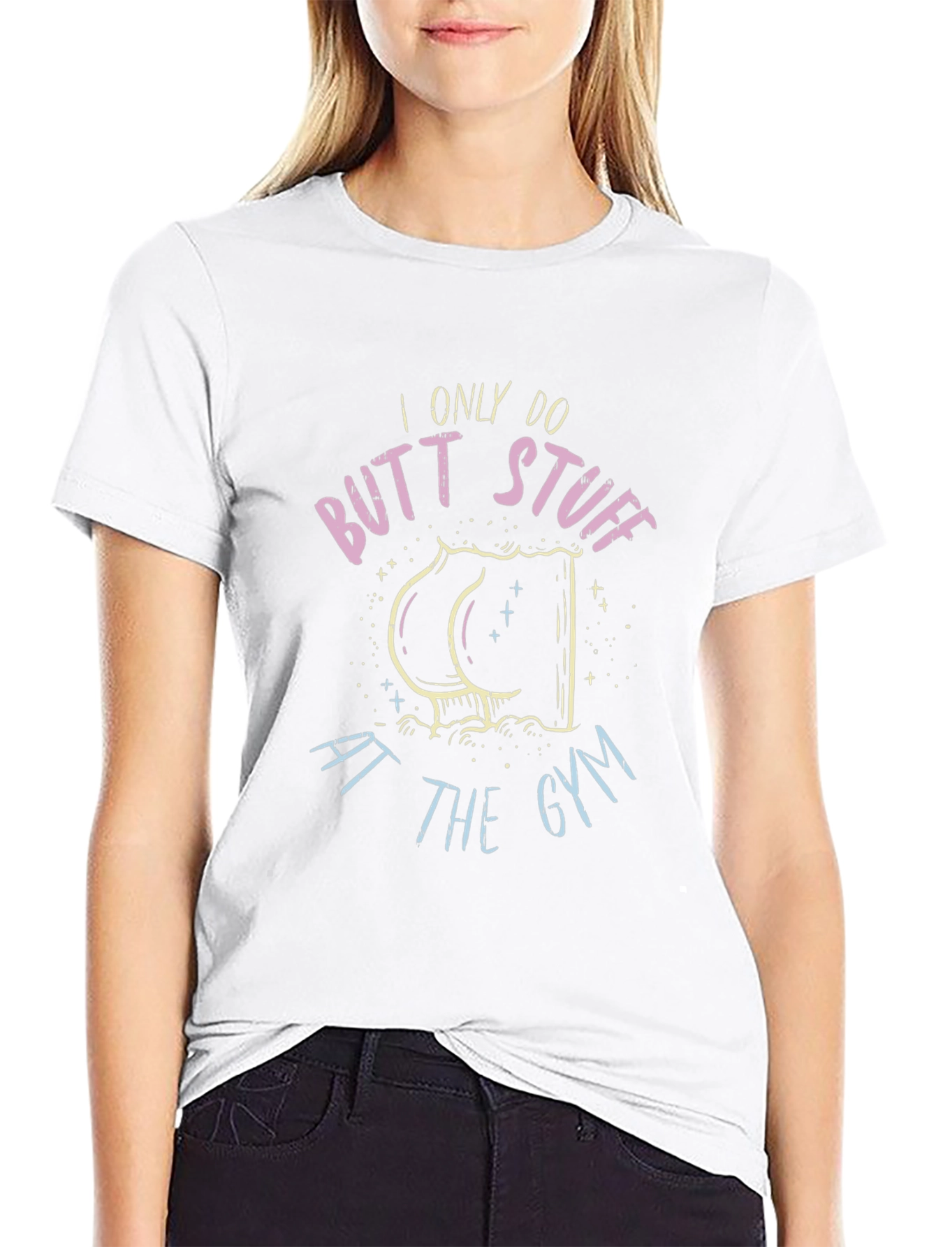 Butt Stuff Gym Humor T-Shirt - Black