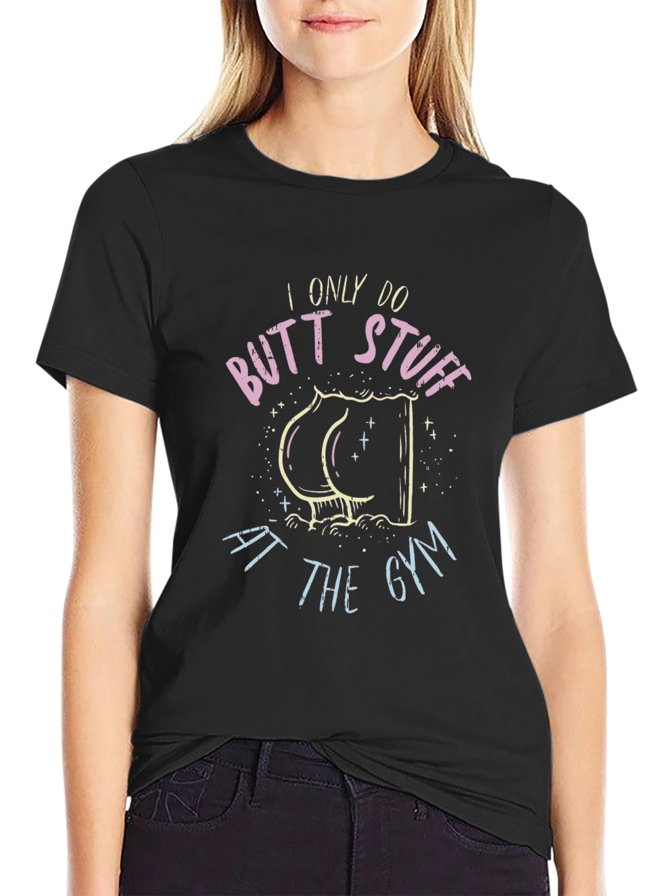 Butt Stuff Gym Humor T-Shirt - Black