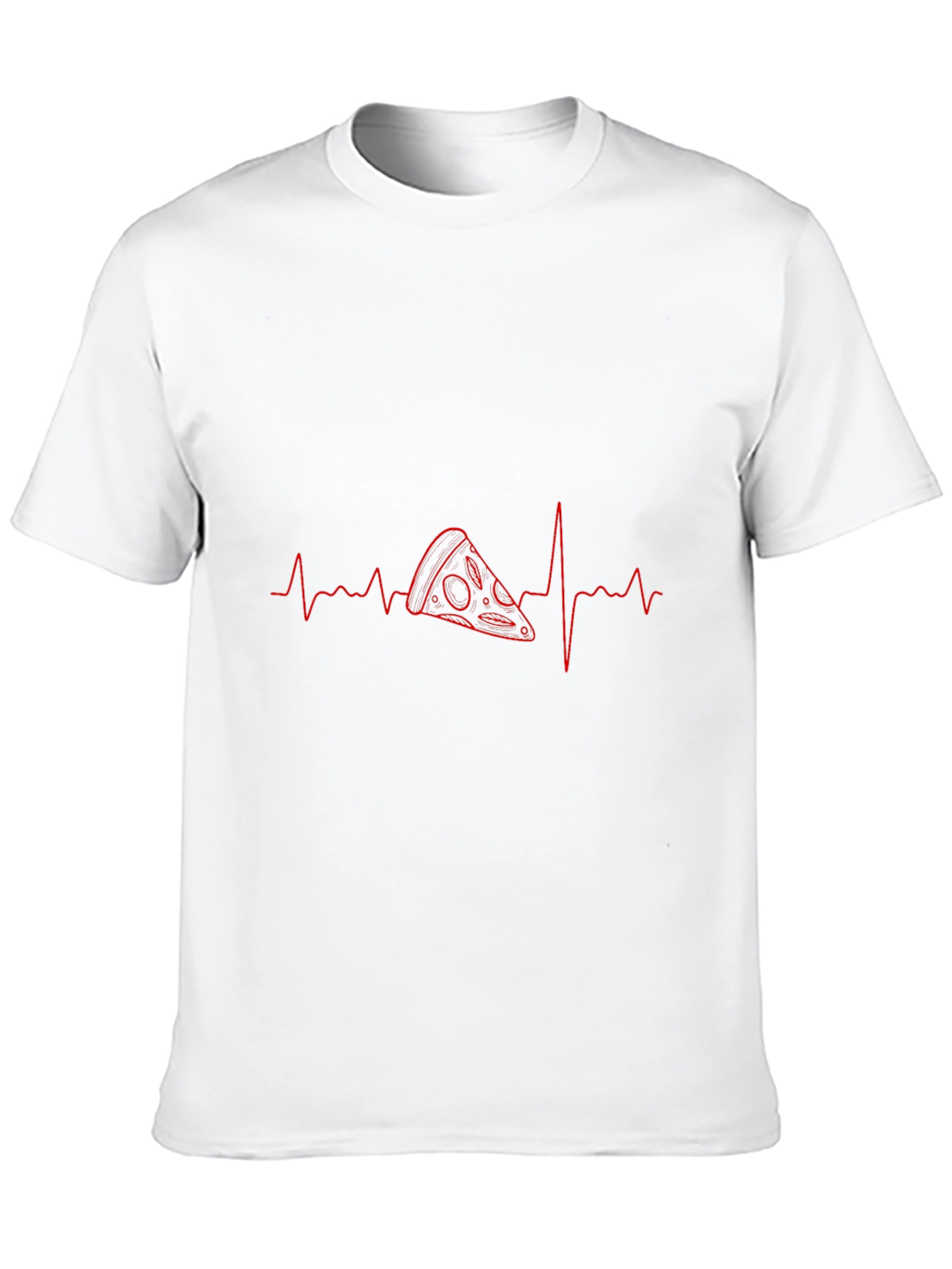 Pizza Heartbeat T-Shirt - Food Lover Tee