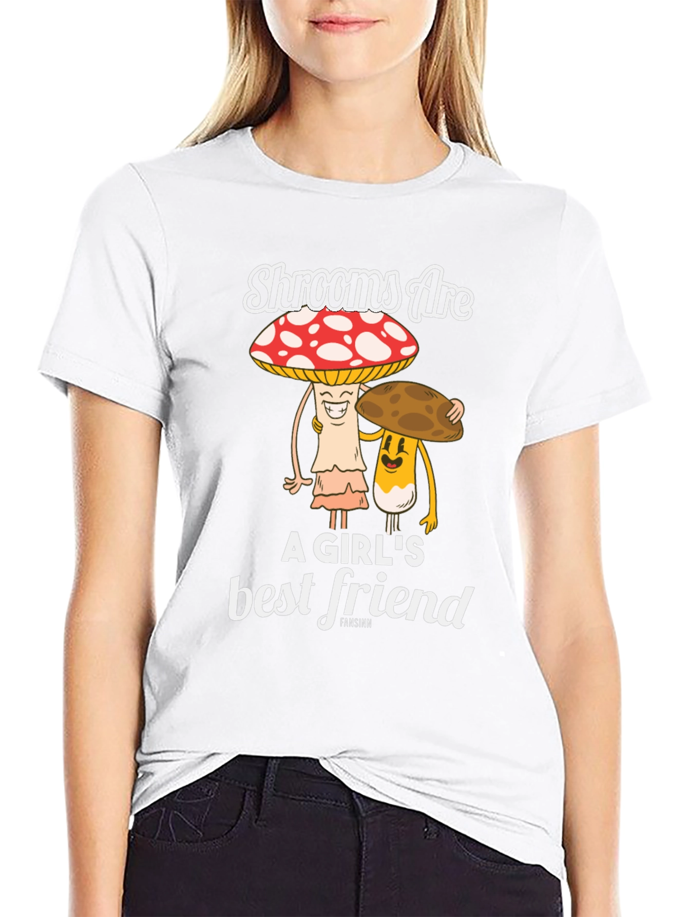 Shrooms Are A Girls Best Friend Funny Mushroom T-Shirt