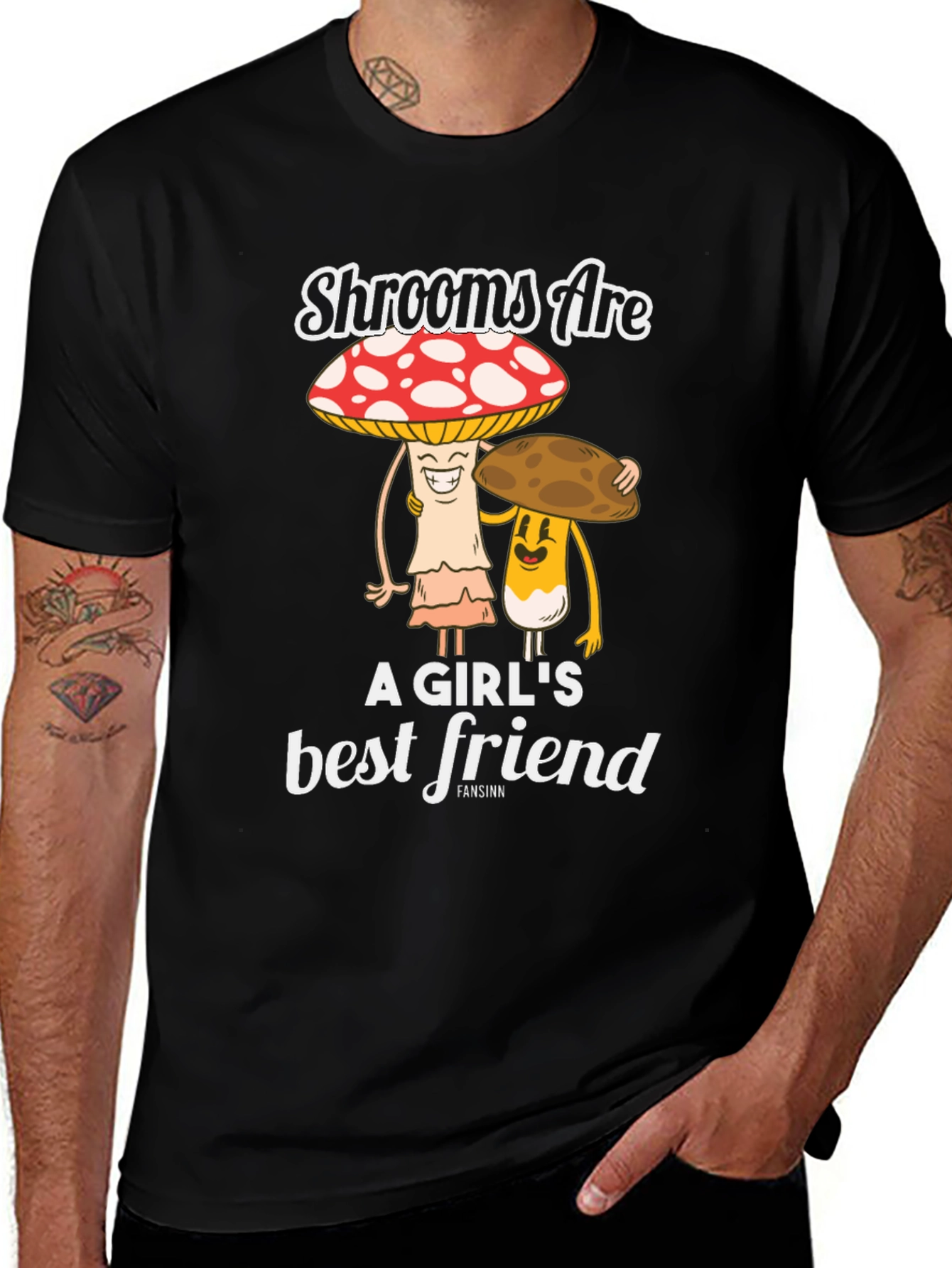 Shrooms Are A Girls Best Friend Funny Mushroom T-Shirt