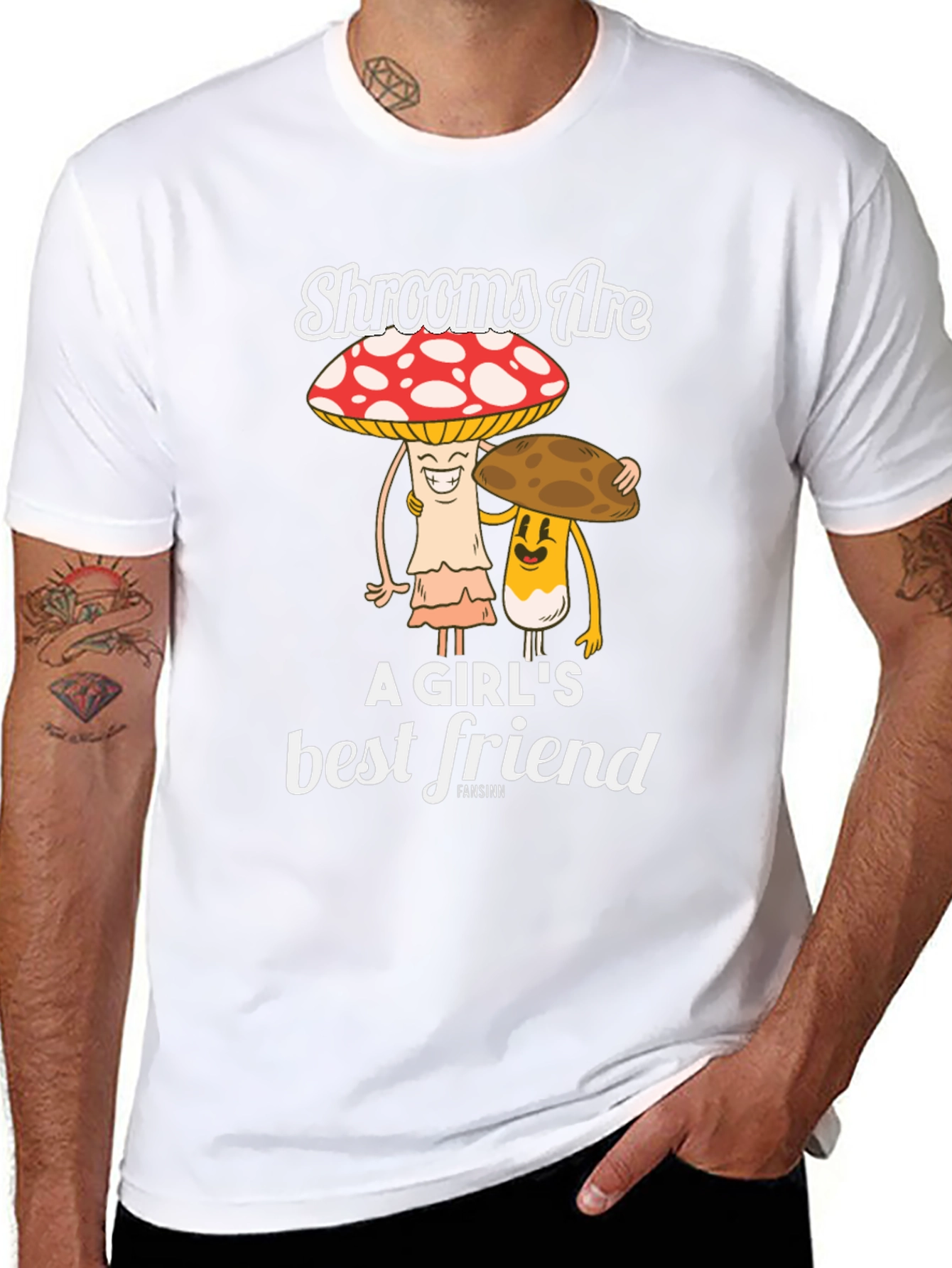 Shrooms Are A Girls Best Friend Funny Mushroom T-Shirt