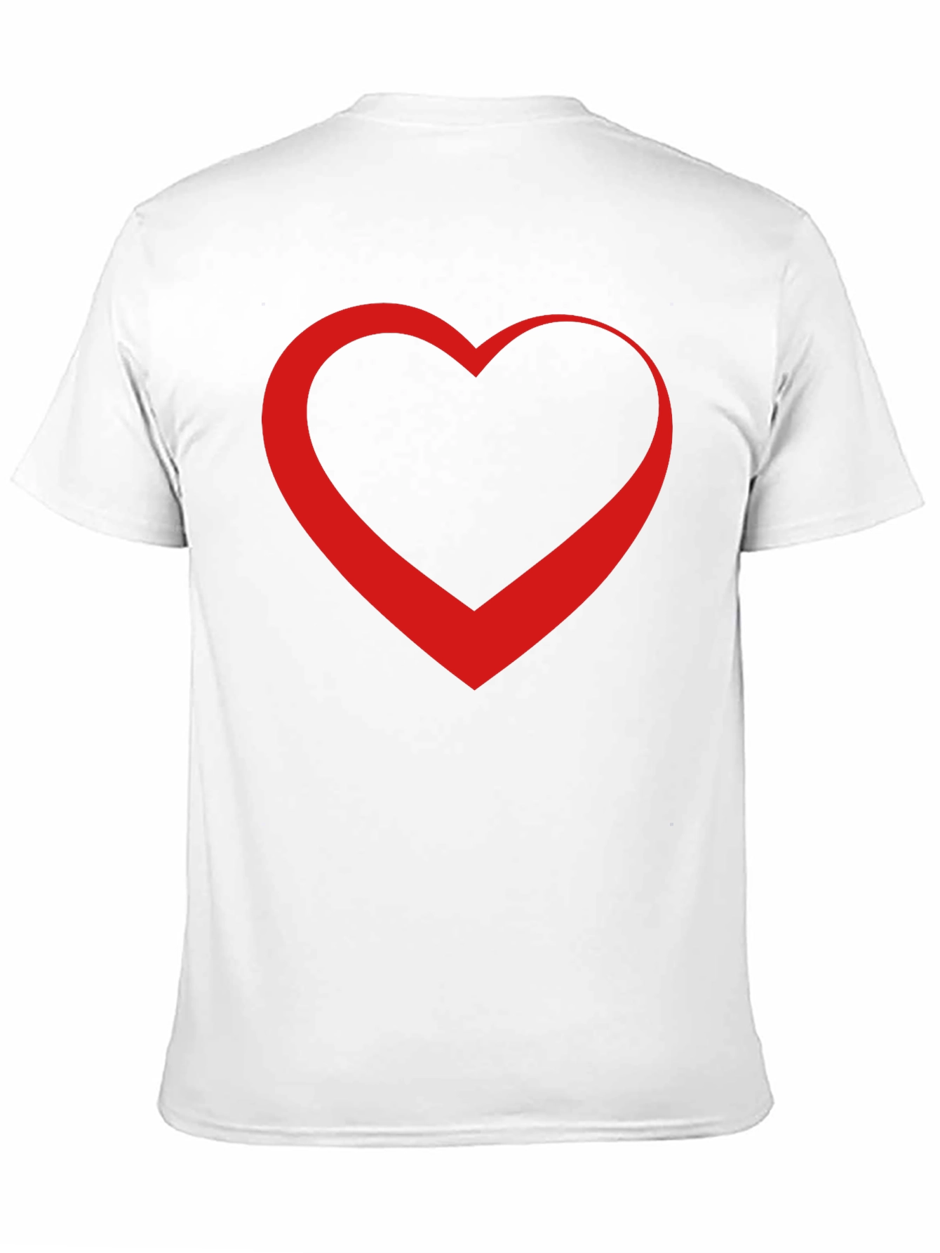 Bold Red Heart Graphic Black T-Shirt