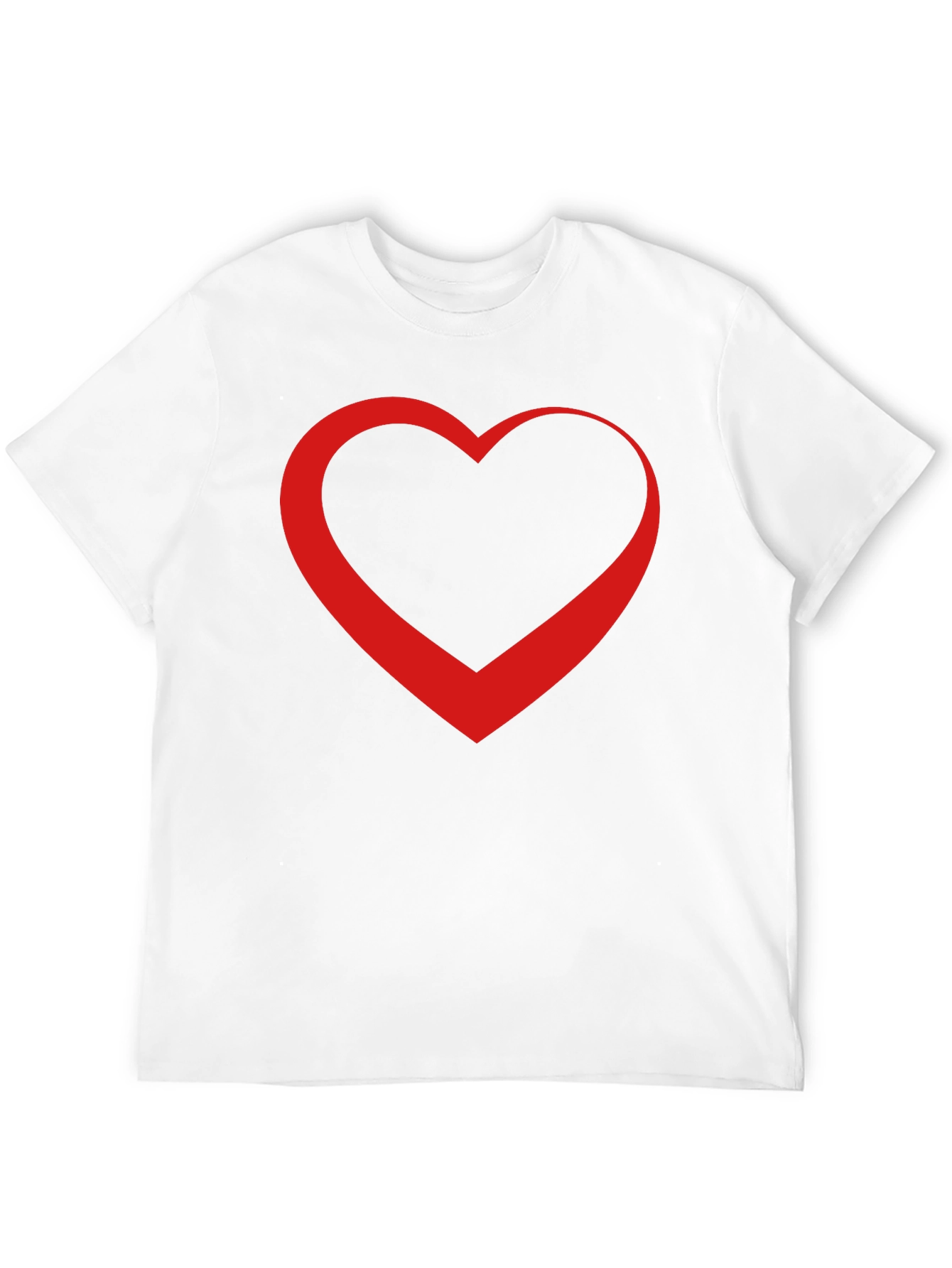 Bold Red Heart Graphic Black T-Shirt