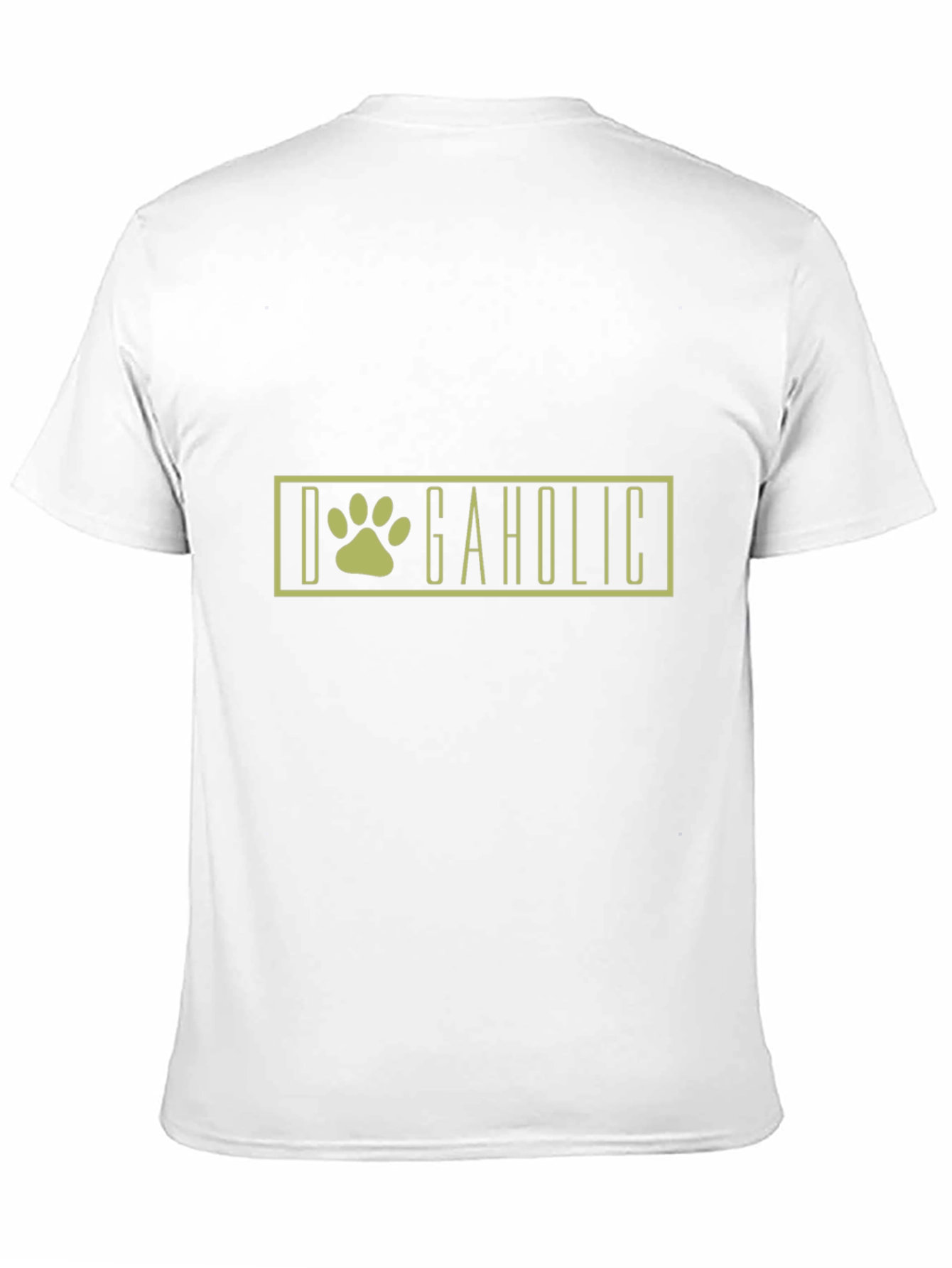 Dogaholic Black T-Shirt - Dog Paw Graphic