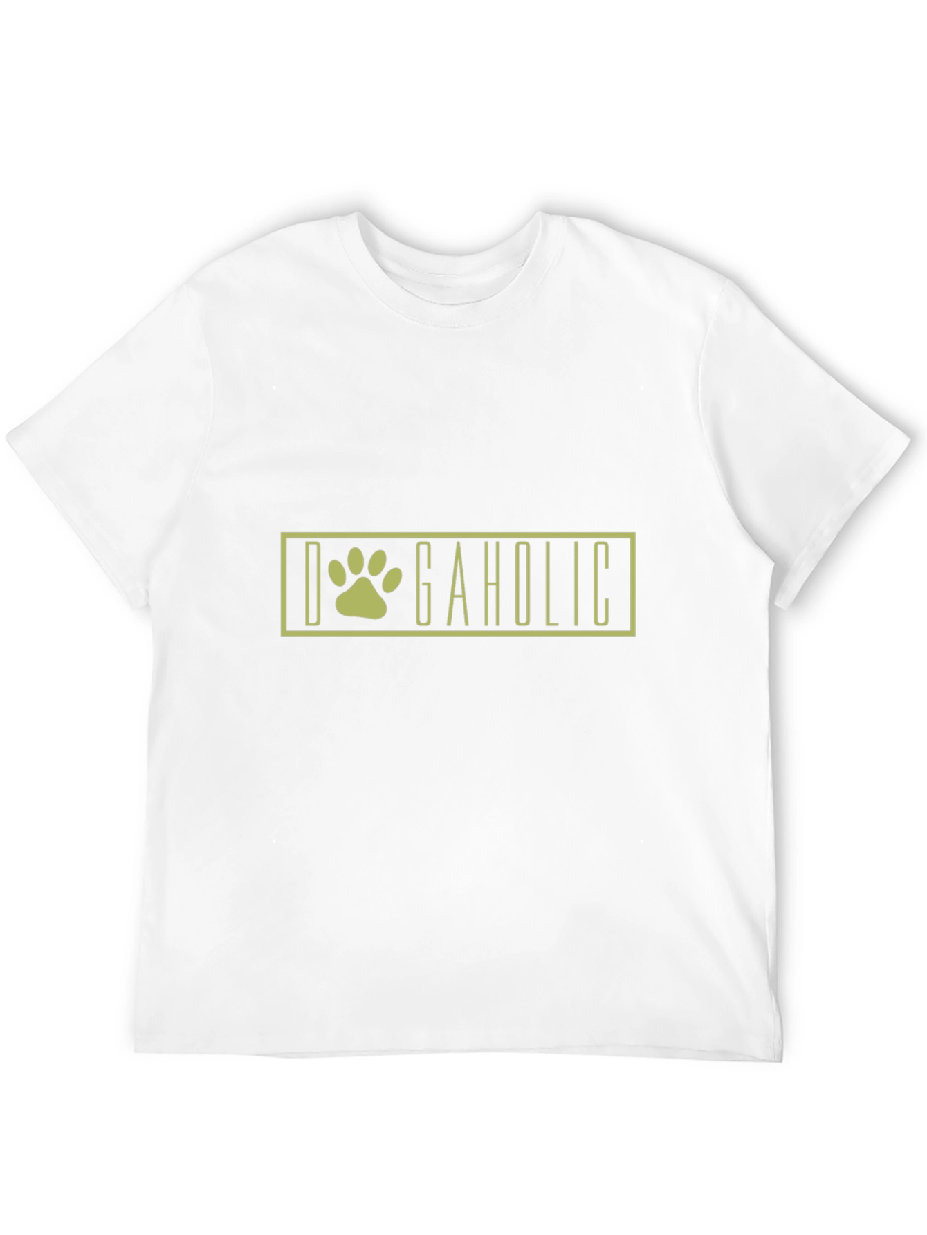 Dogaholic Black T-Shirt - Dog Paw Graphic