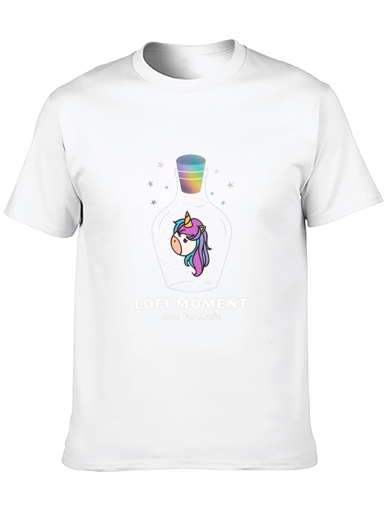 Lofi Moment Unicorn Bottle Graphic T-Shirt