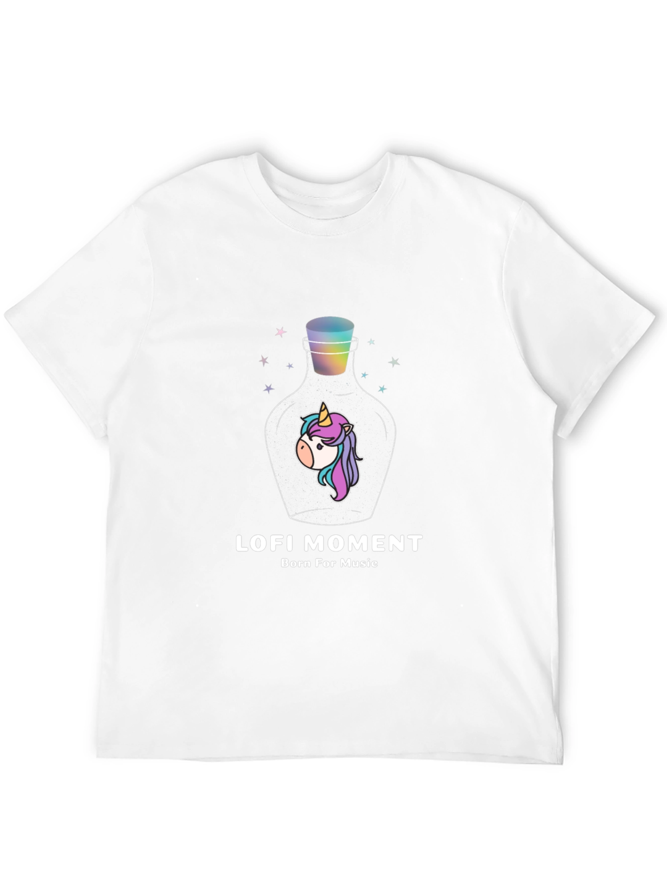 Lofi Moment Unicorn Bottle Graphic T-Shirt