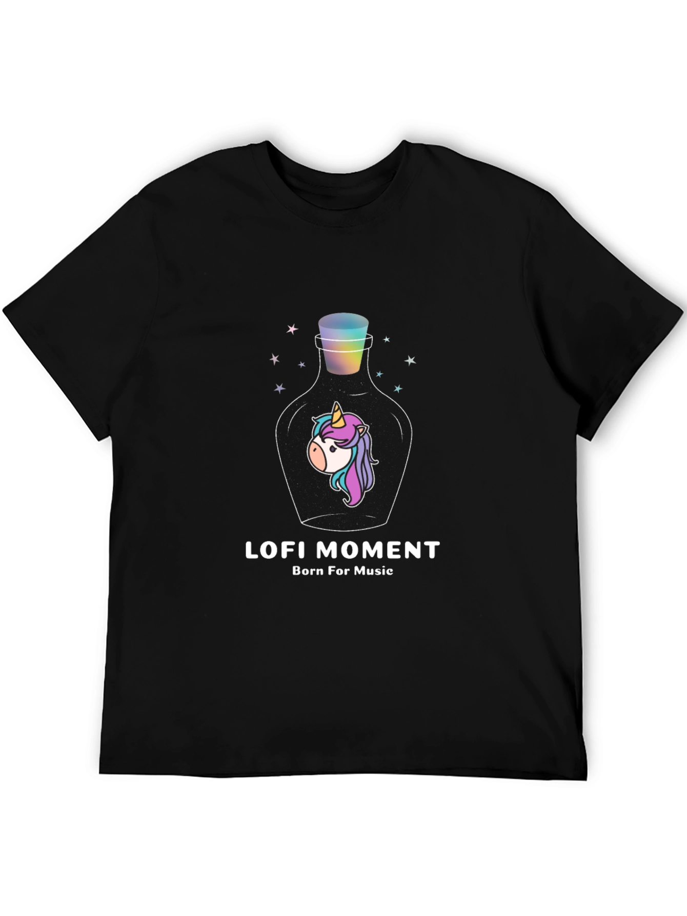 Lofi Moment Unicorn Bottle Graphic T-Shirt