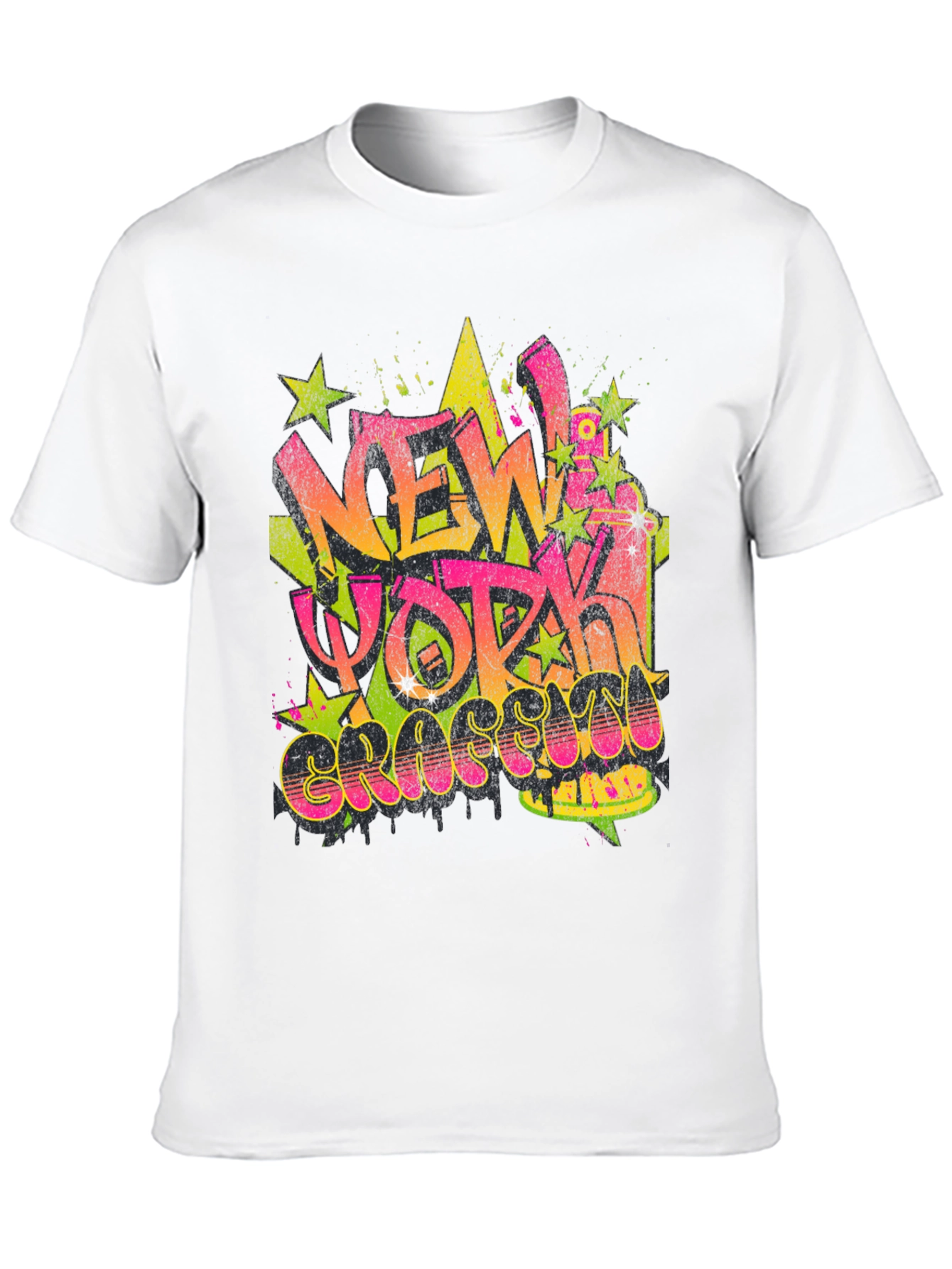 New York Graffiti Graphic Black T-Shirt