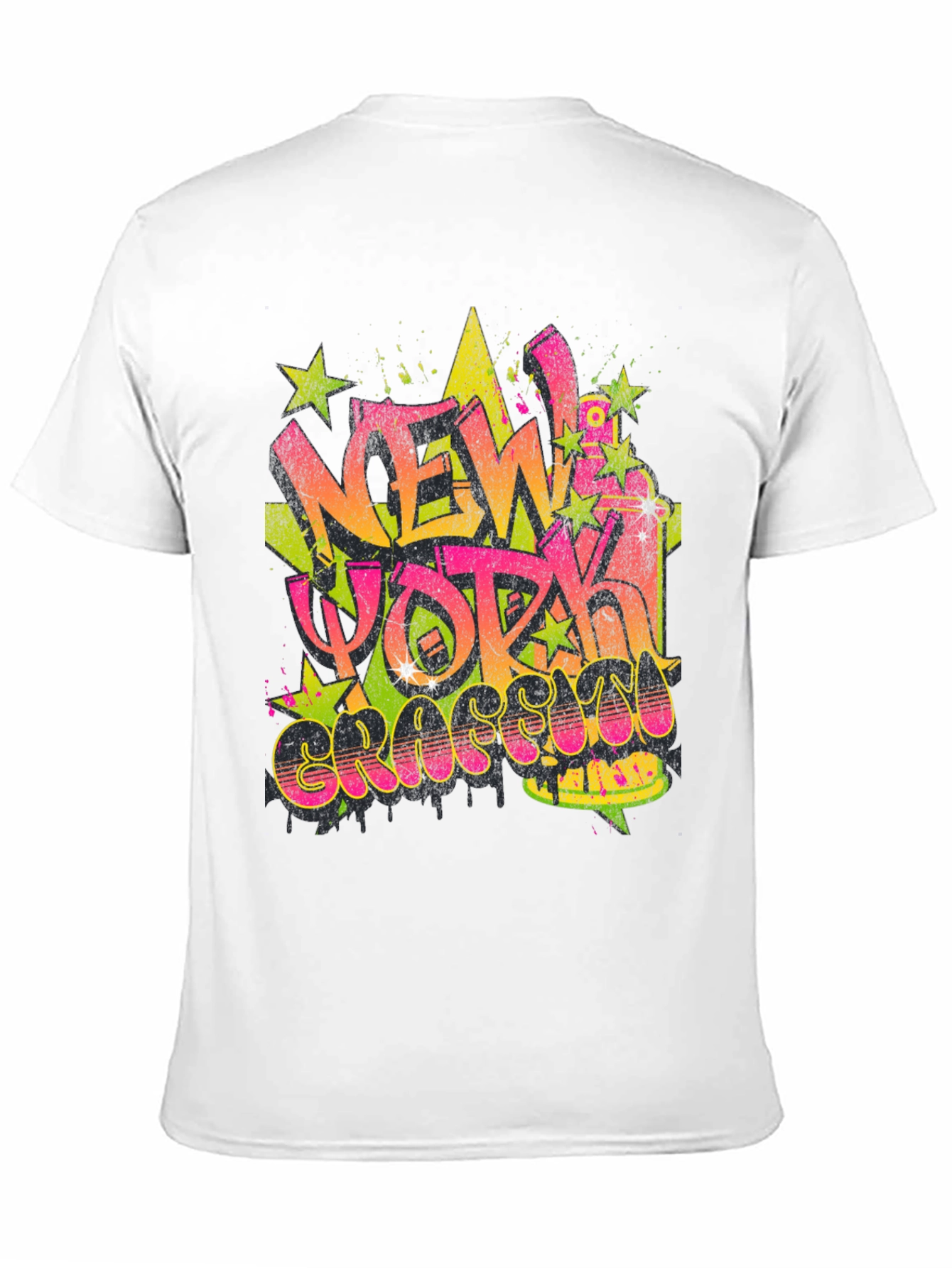 New York Graffiti Graphic Black T-Shirt