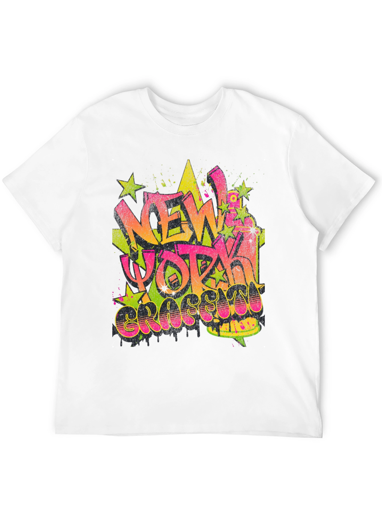New York Graffiti Graphic Black T-Shirt