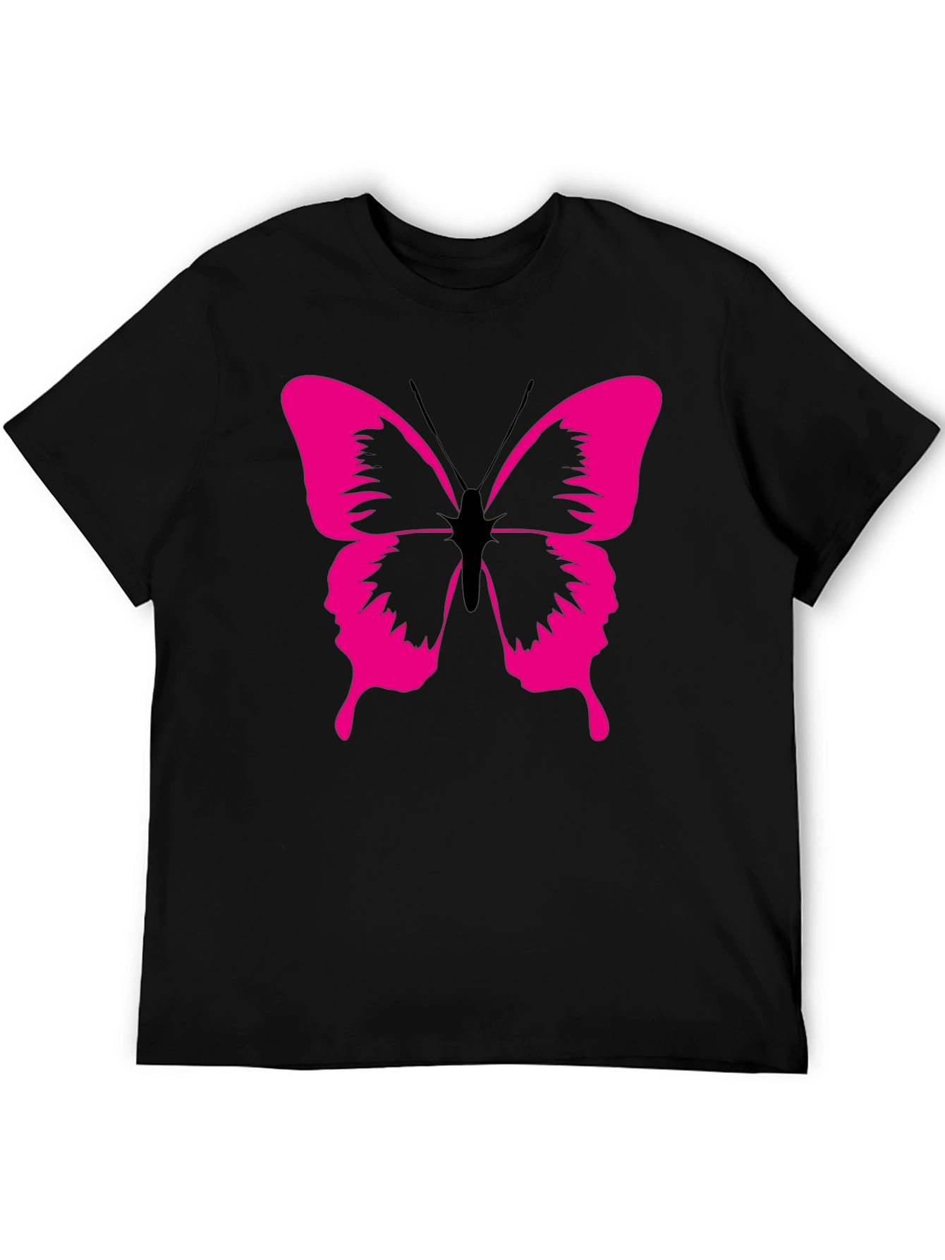 Butterfly Graphic Tee - Modern Black T-Shirt