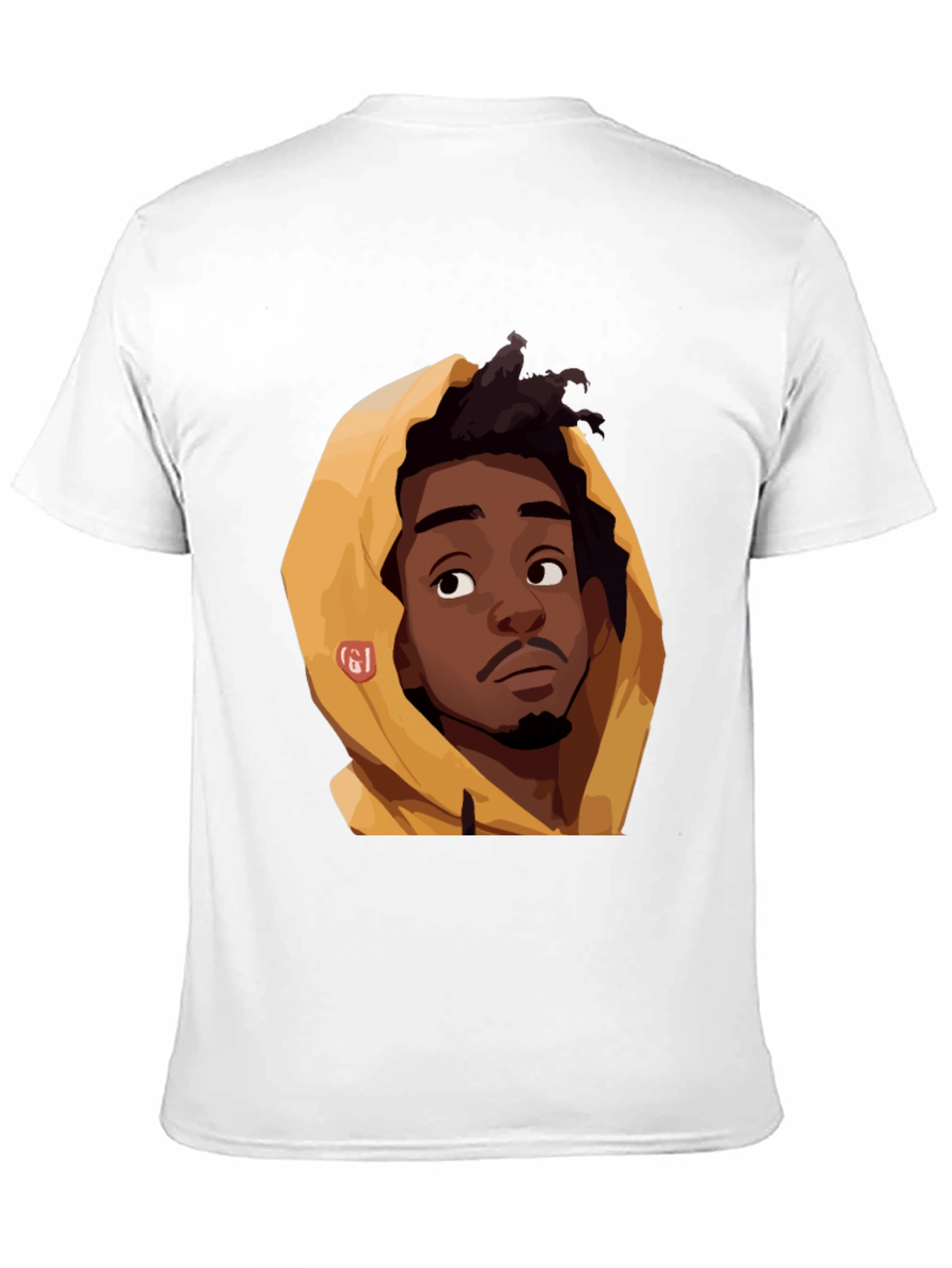 Cartoon Portrait Graphic Black T-Shirt