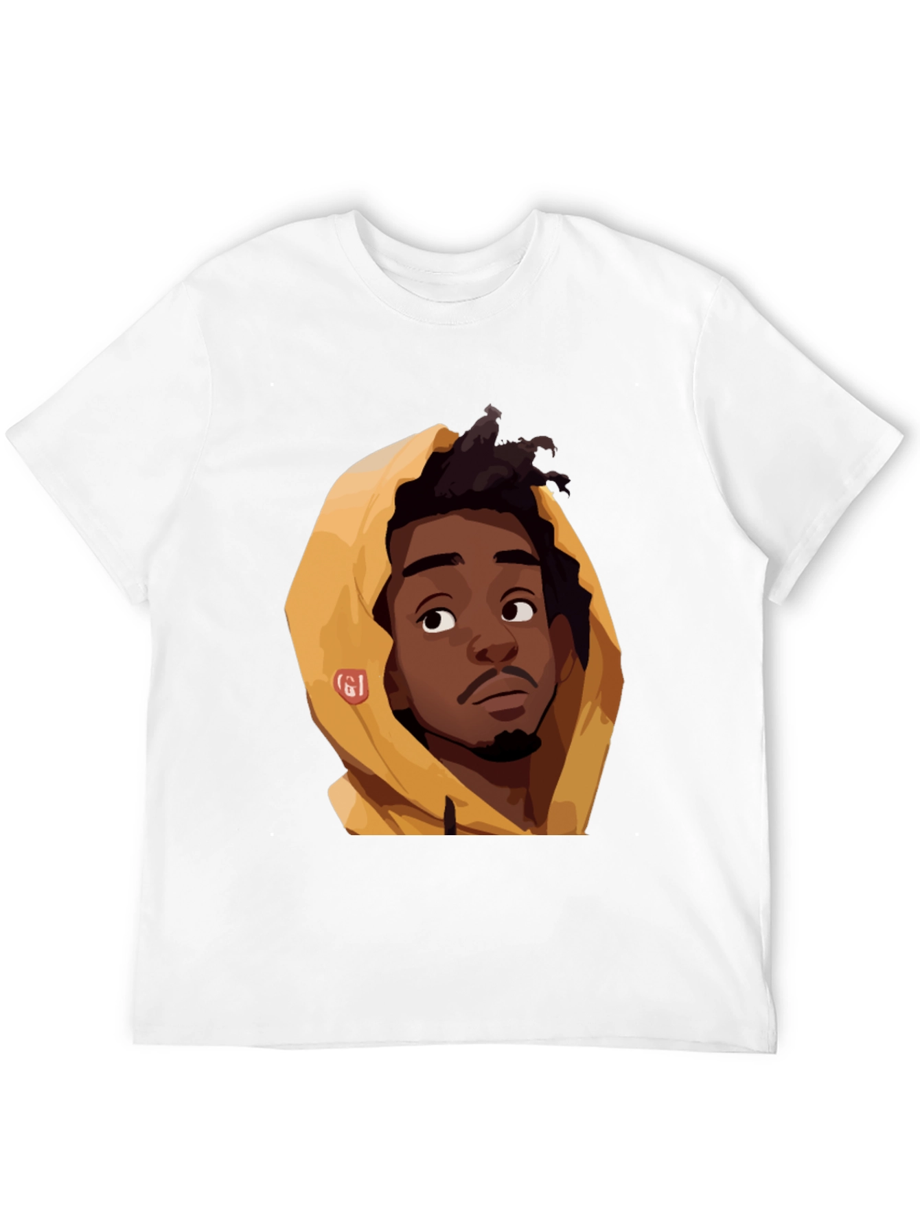 Cartoon Portrait Graphic Black T-Shirt
