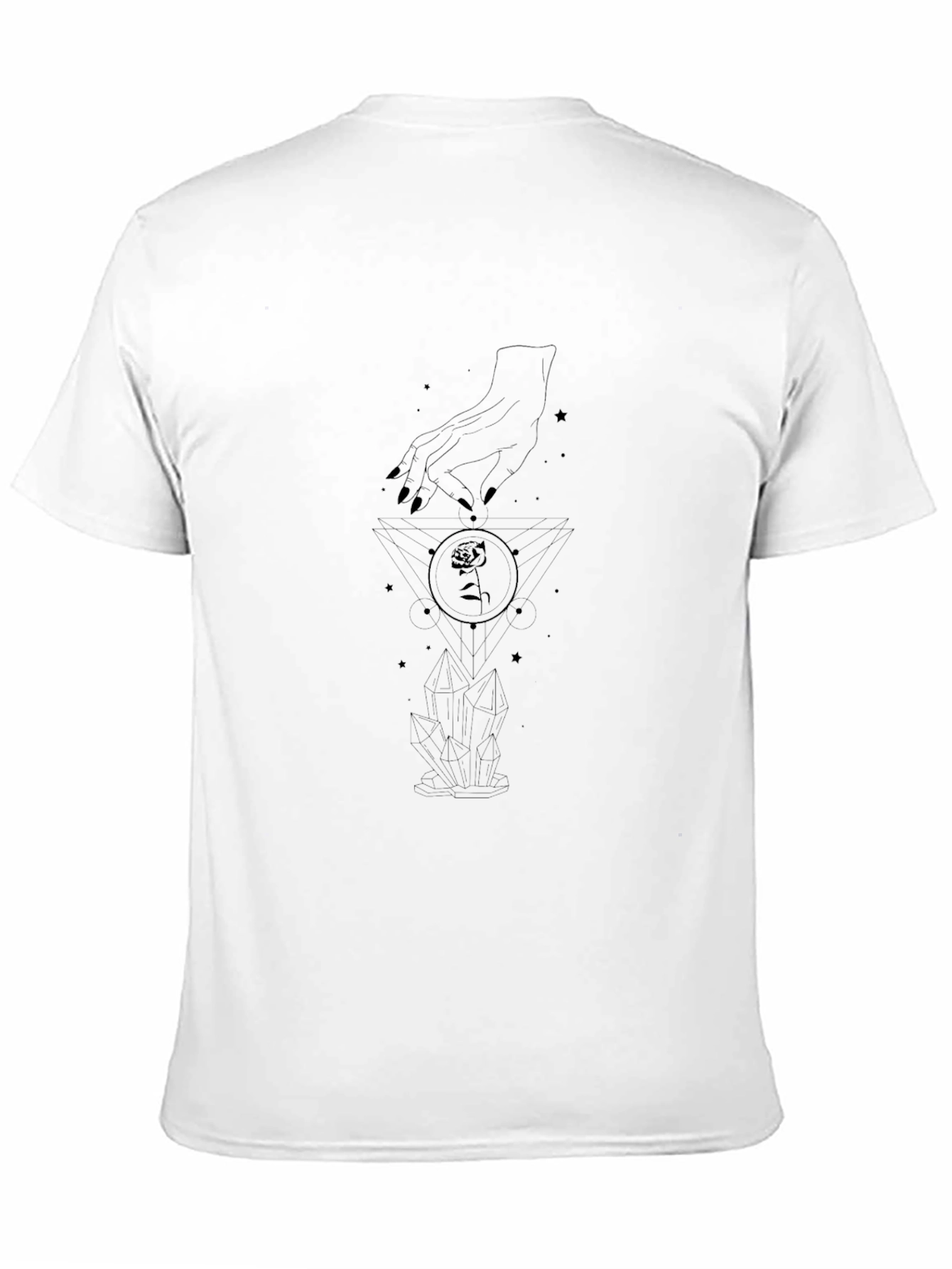 Mystic Hand & Rose Black T-Shirt