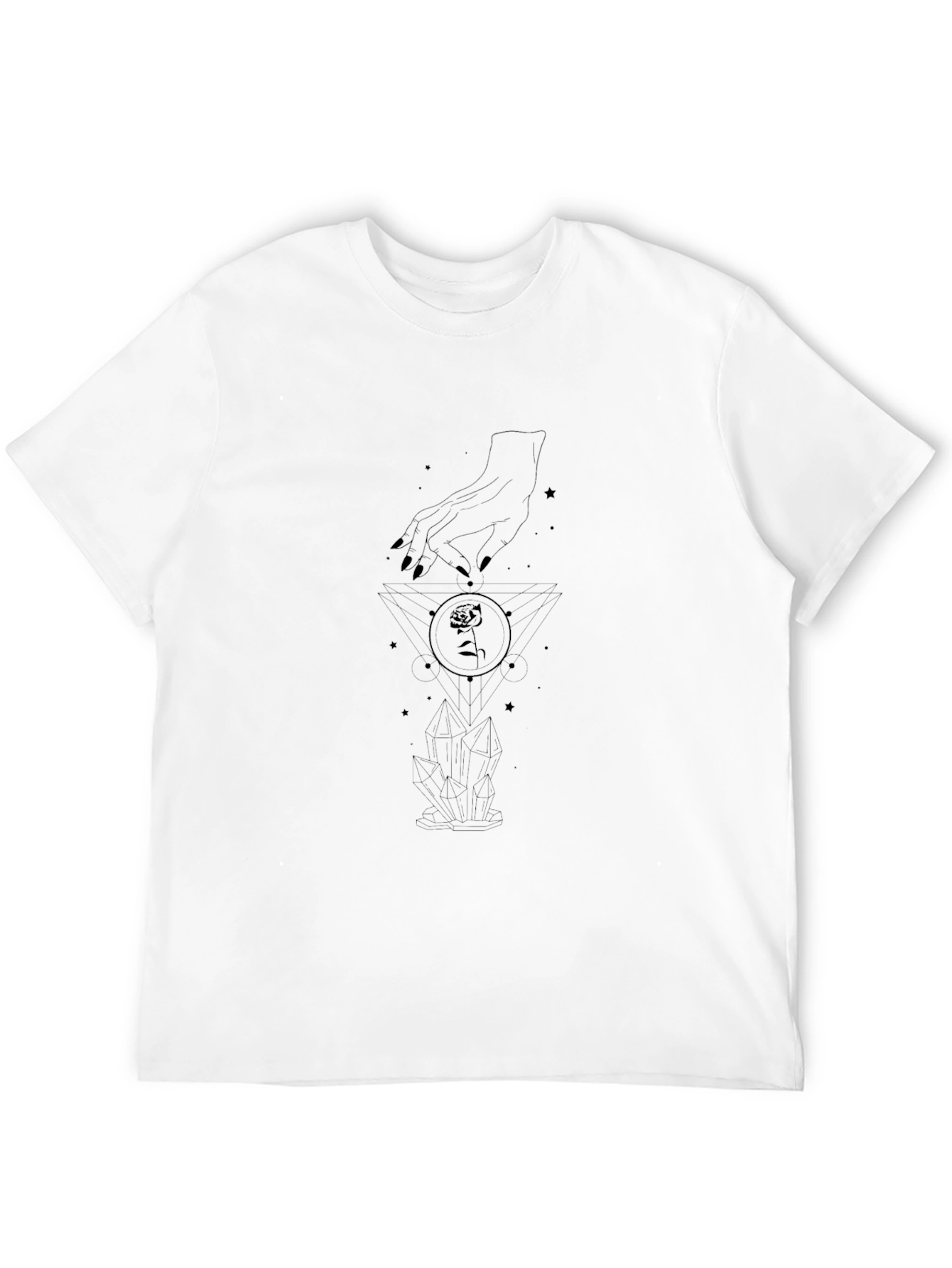 Mystic Hand & Rose Black T-Shirt