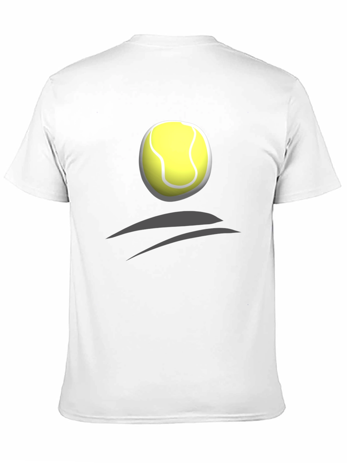 Tennis Ball Graphic Tee - Black Cotton T-Shirt