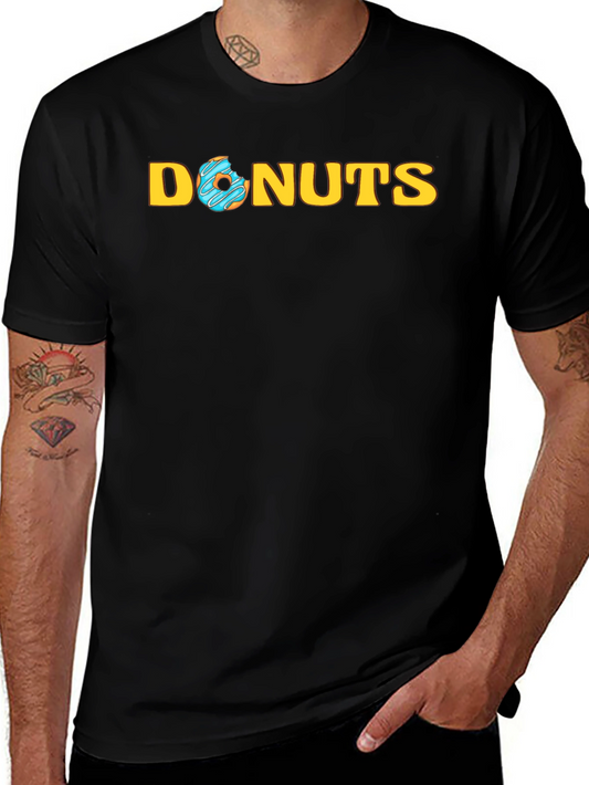 Donuts Graphic Tee -  Trendy Black T-Shirt