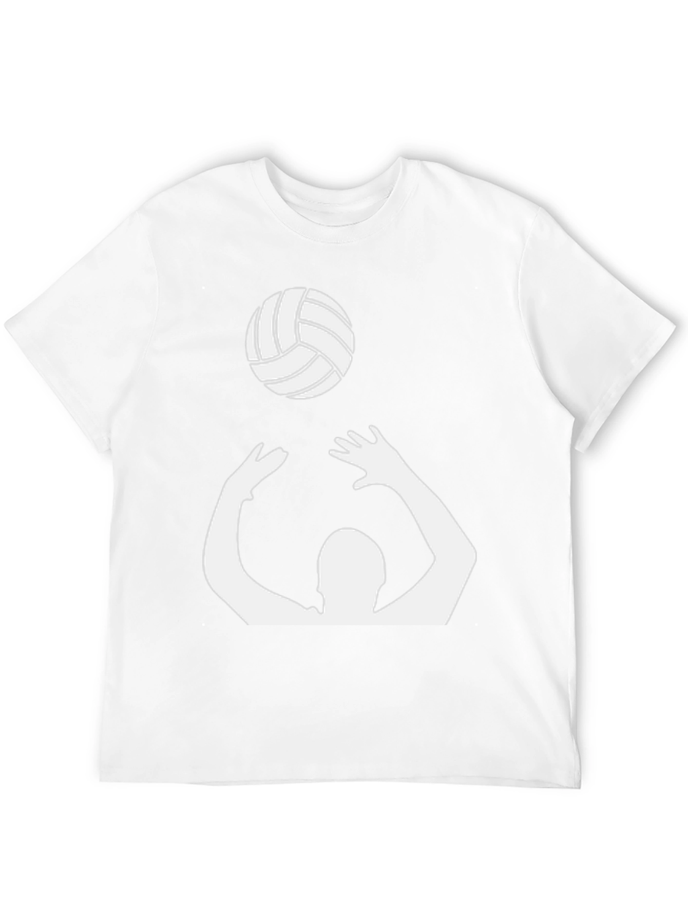 Volleyball Graphic Tee - Black Cotton Shirt