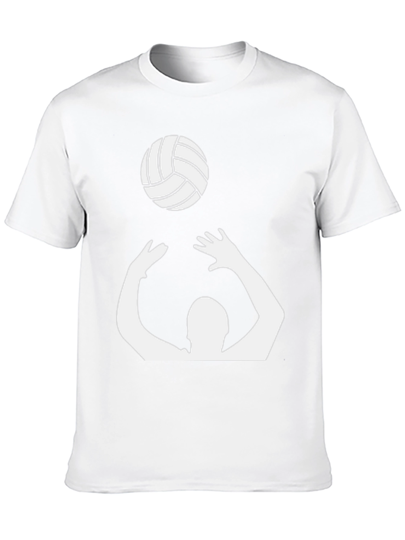 Volleyball Graphic Tee - Black Cotton Shirt
