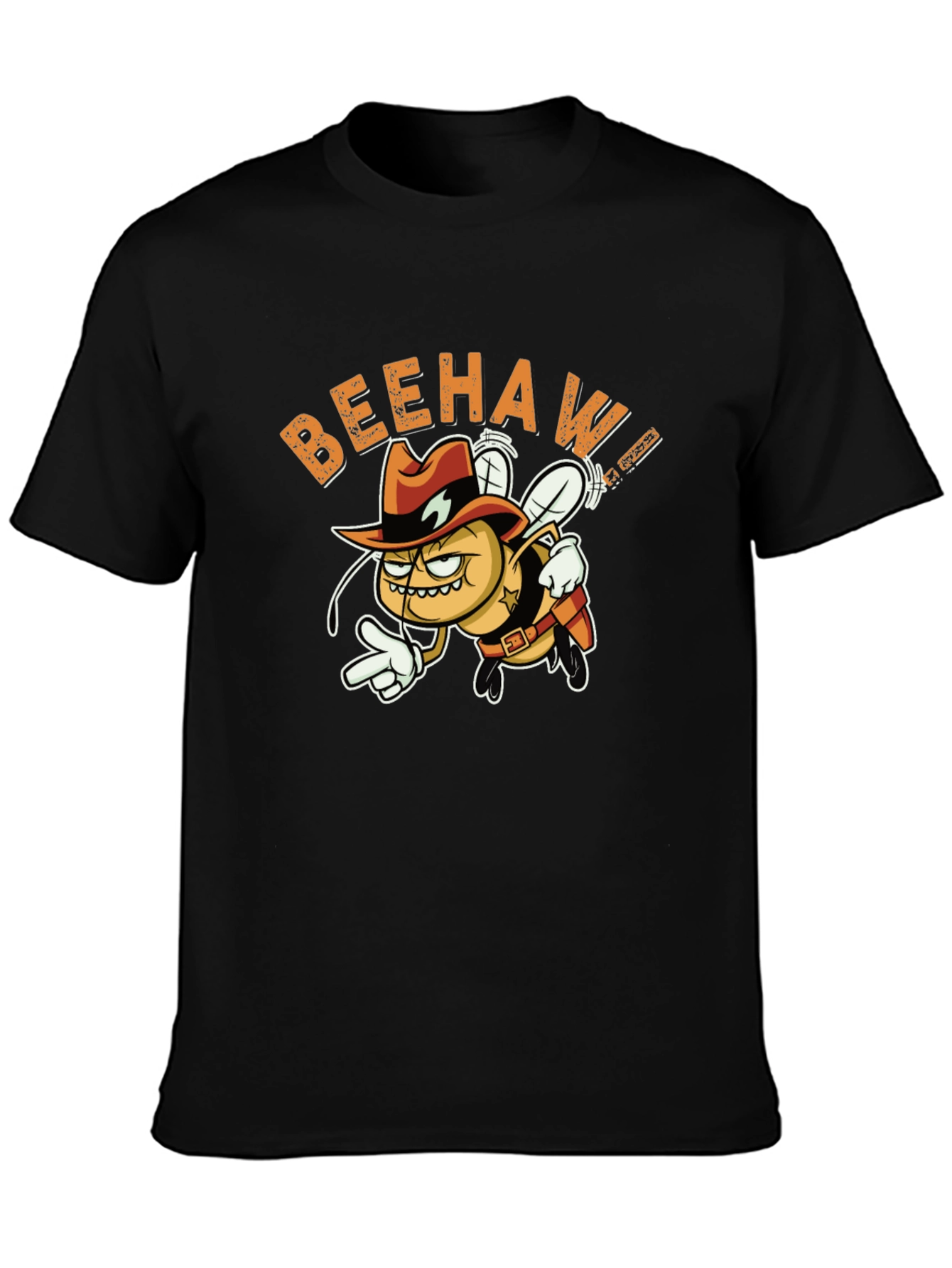 Beehaw Cowboy Graphic Black Tee