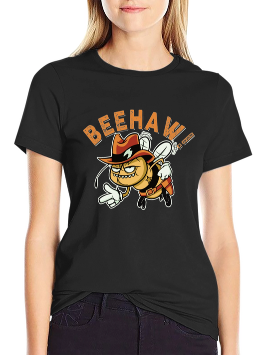 Beehaw Cowboy Graphic Black Tee