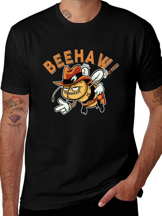Beehaw Cowboy Graphic Black Tee
