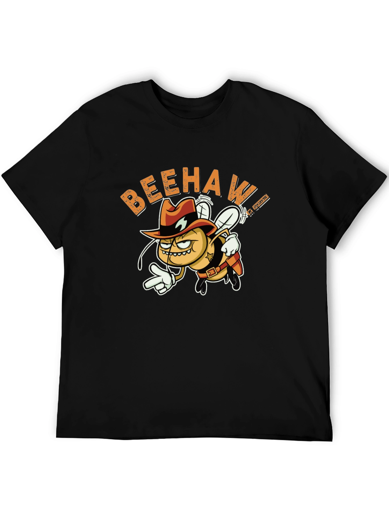 Beehaw Cowboy Graphic Black Tee