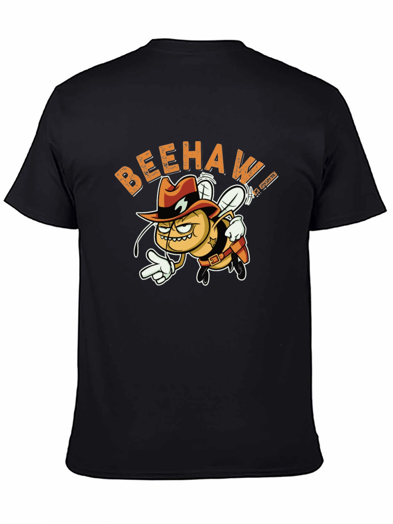 Beehaw Cowboy Graphic Black Tee