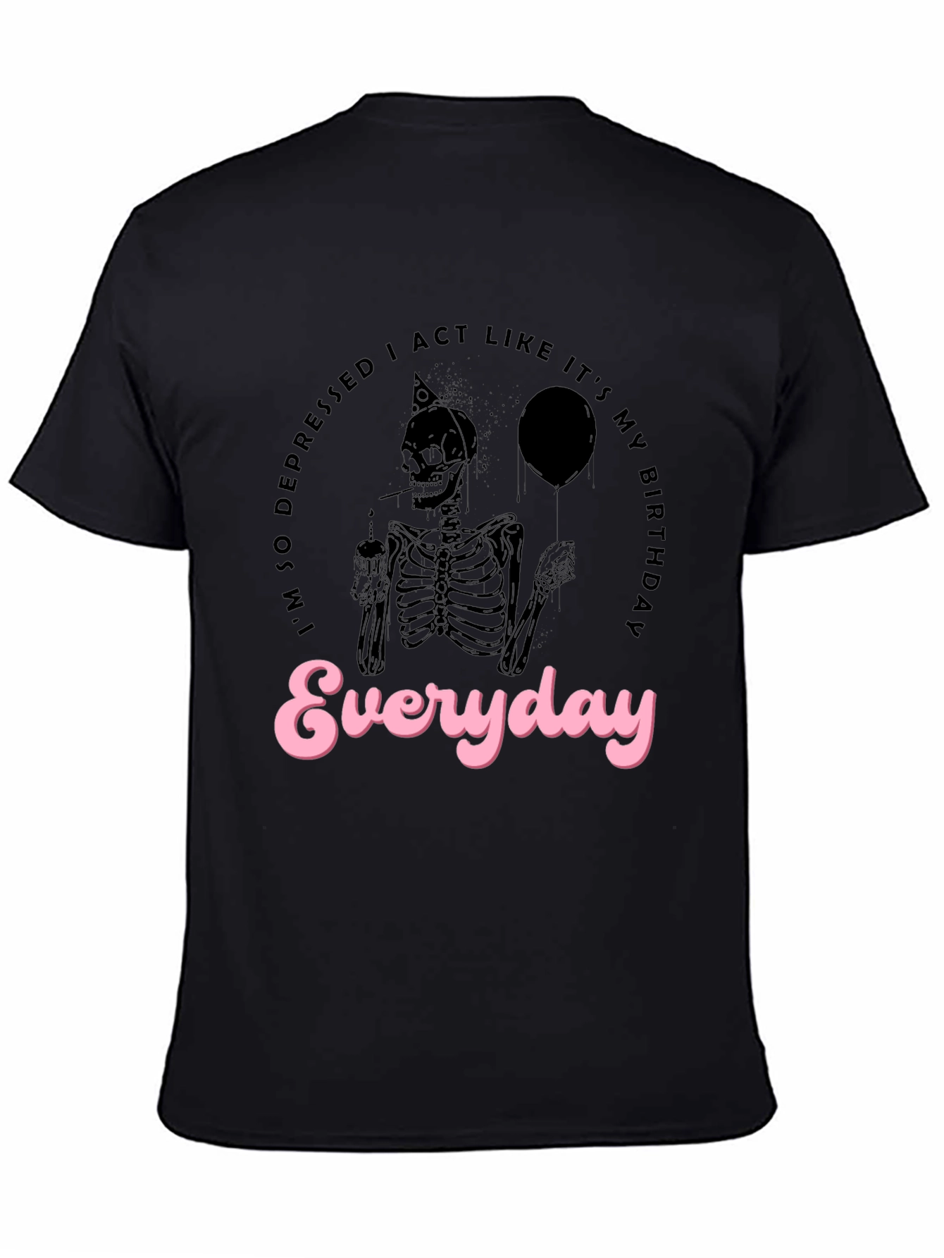 Depressed Skeleton Everyday T-Shirt