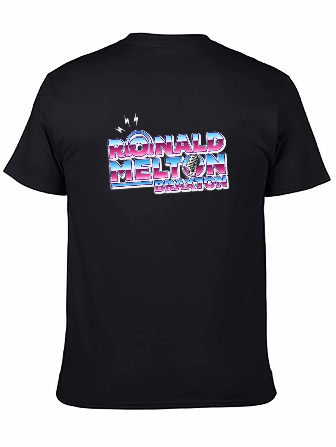 Ronald Melton Braxton Retro Style Black T-Shirt