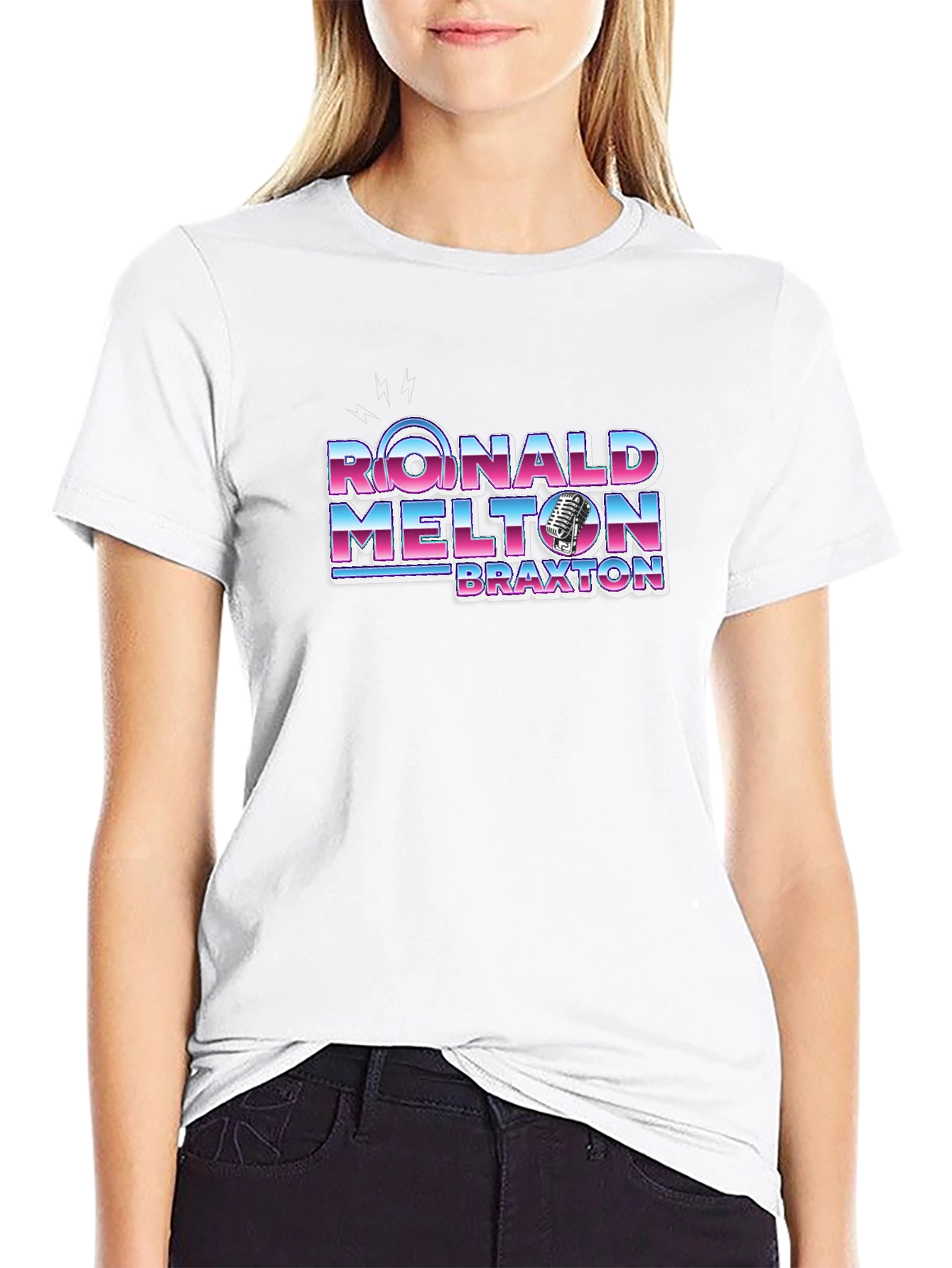 Ronald Melton Braxton Retro Style Black T-Shirt